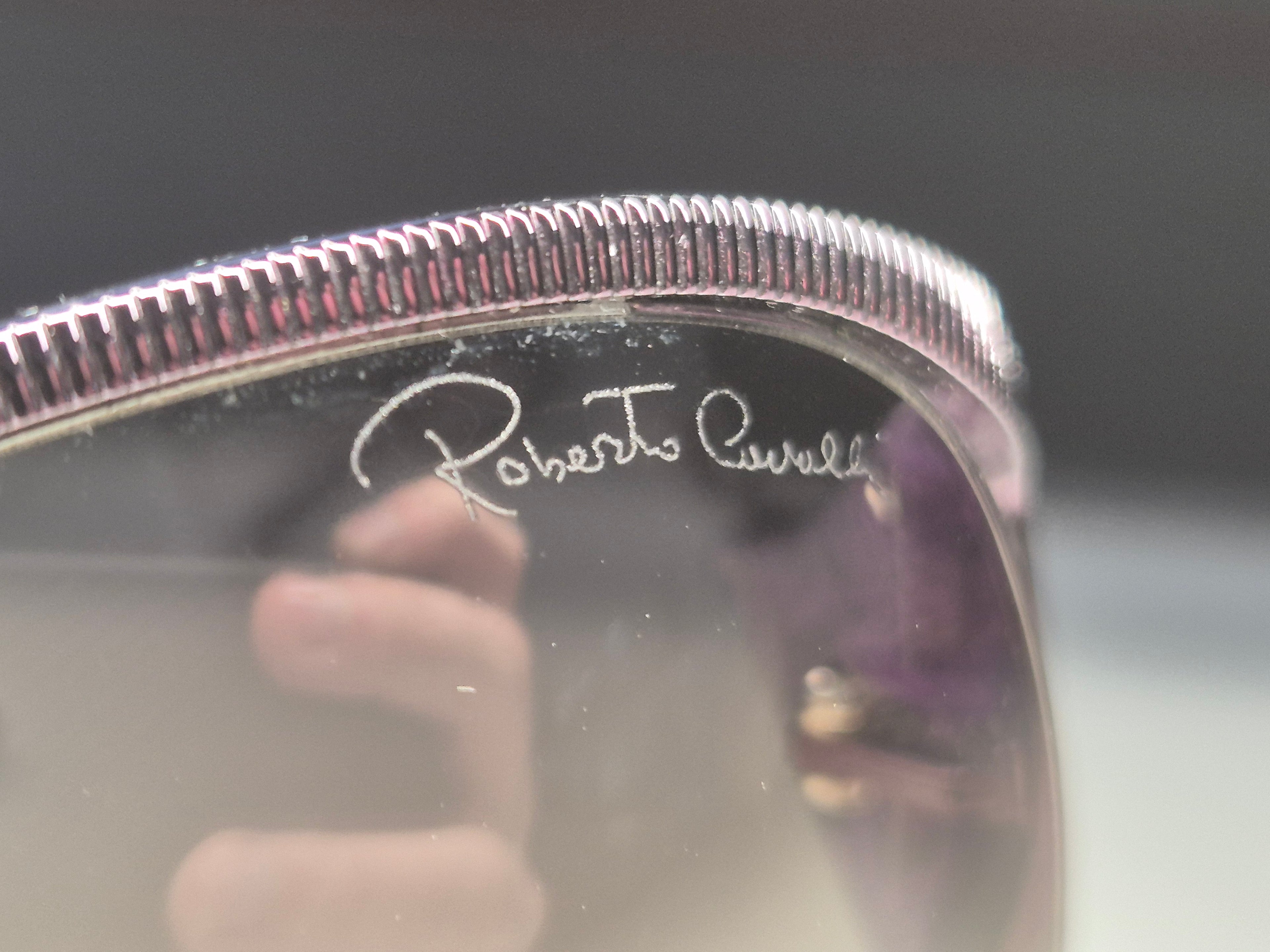 Roberto Cavalli Damen Sonnenbrille – Lila, Snake Design, mit Etui (beschädigt)