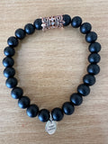HAEMMER Germany Onyx Armband – Mattschwarz & Roségold, wie neu, verstellbar