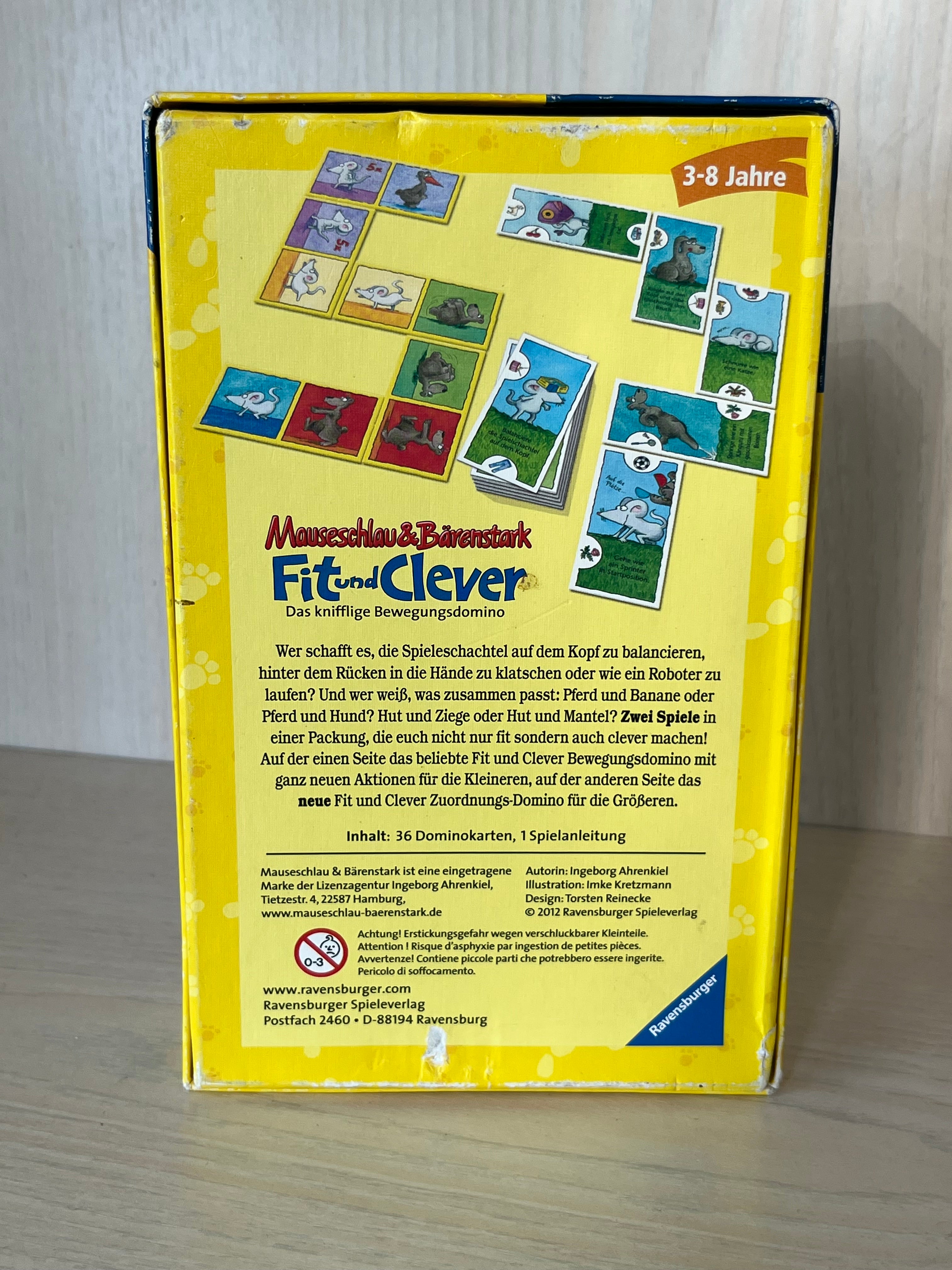 Ravensburger Fit und Clever Bewegungsdomino, Multicolor, Standard, guter Zustand