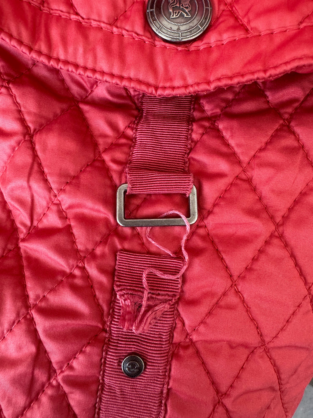 Barbara Lebek Reversible Quilted Jacket L Red/Snake Print Used