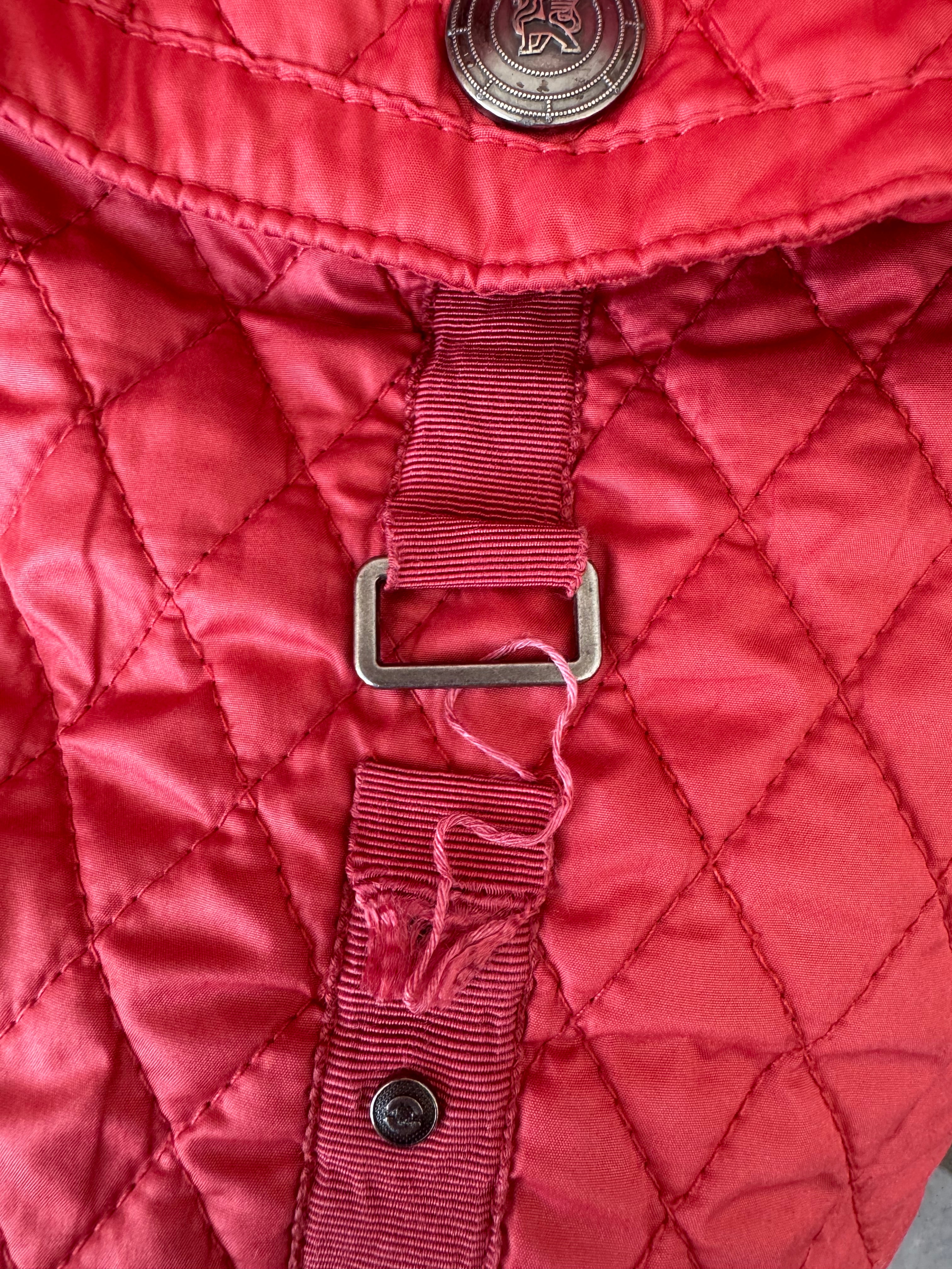 Barbara Lebek Reversible Quilted Jacket L Red/Snake Print Used