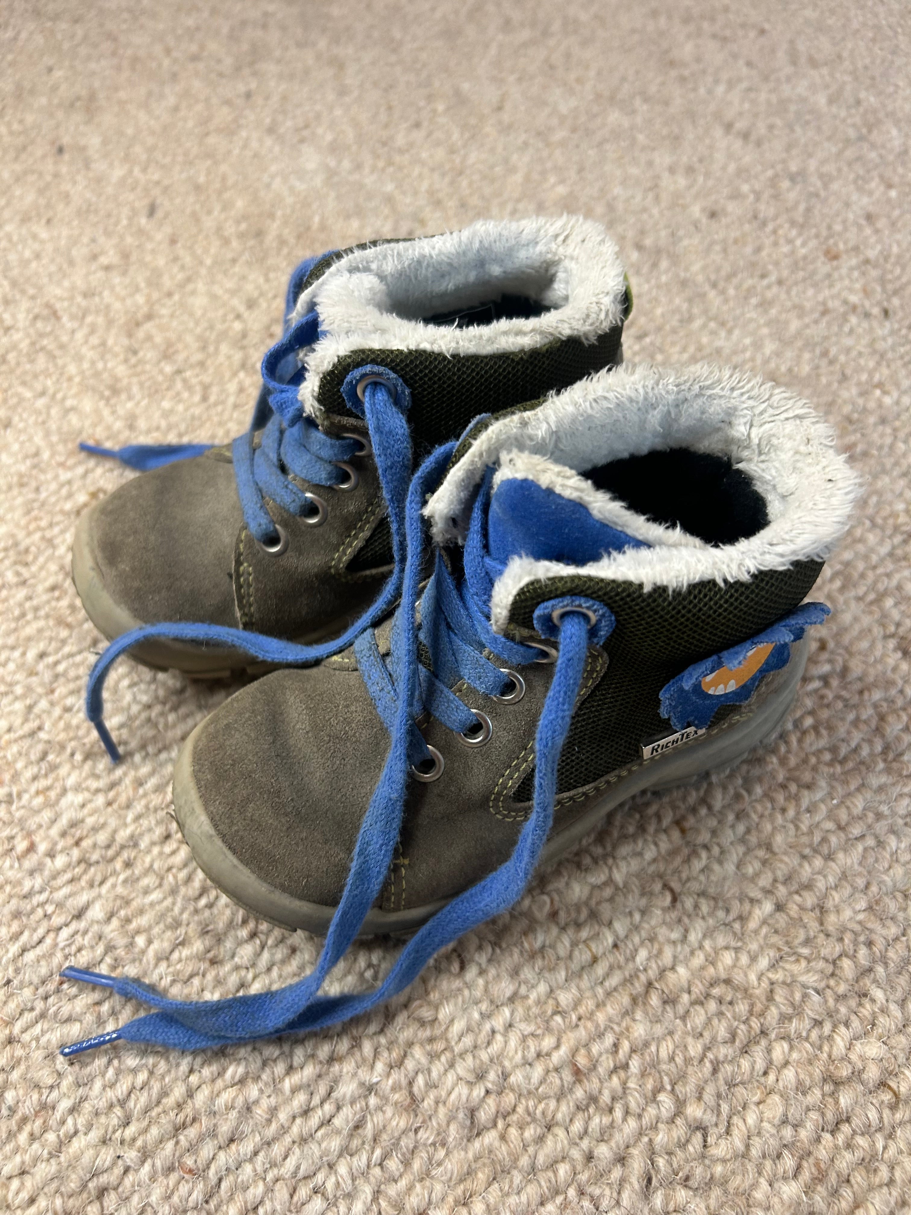 Richter Charly 2 Winterstiefel – Grau/Blau, Gr. 23, guter Zustand