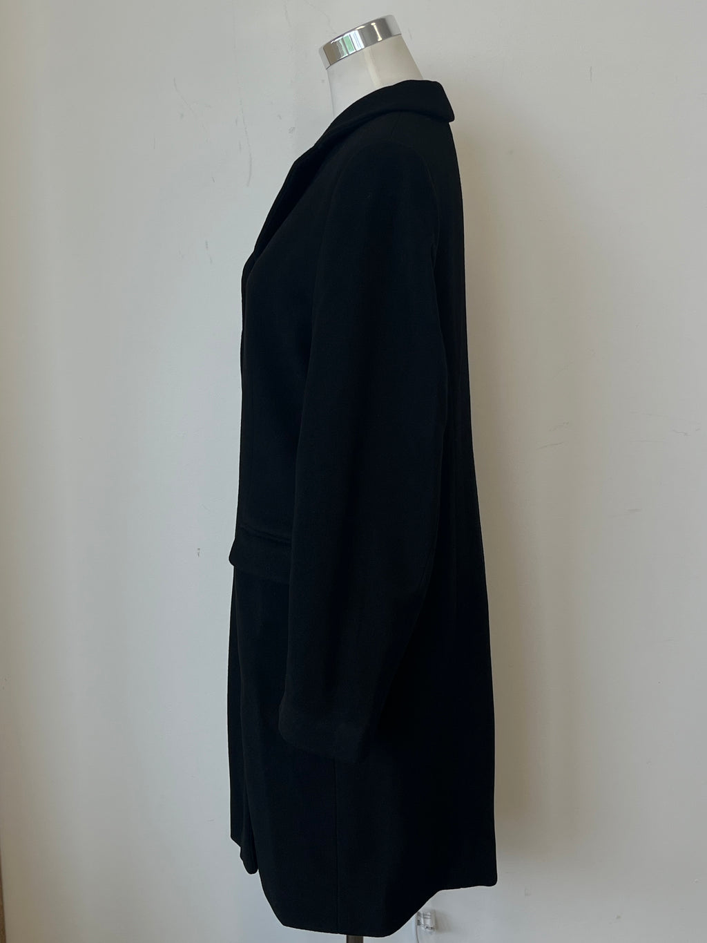 The Newhouse Classic Flauschi Damenmantel Schwarz Wolle Kaschmir Gr. 42 Sehr Gut