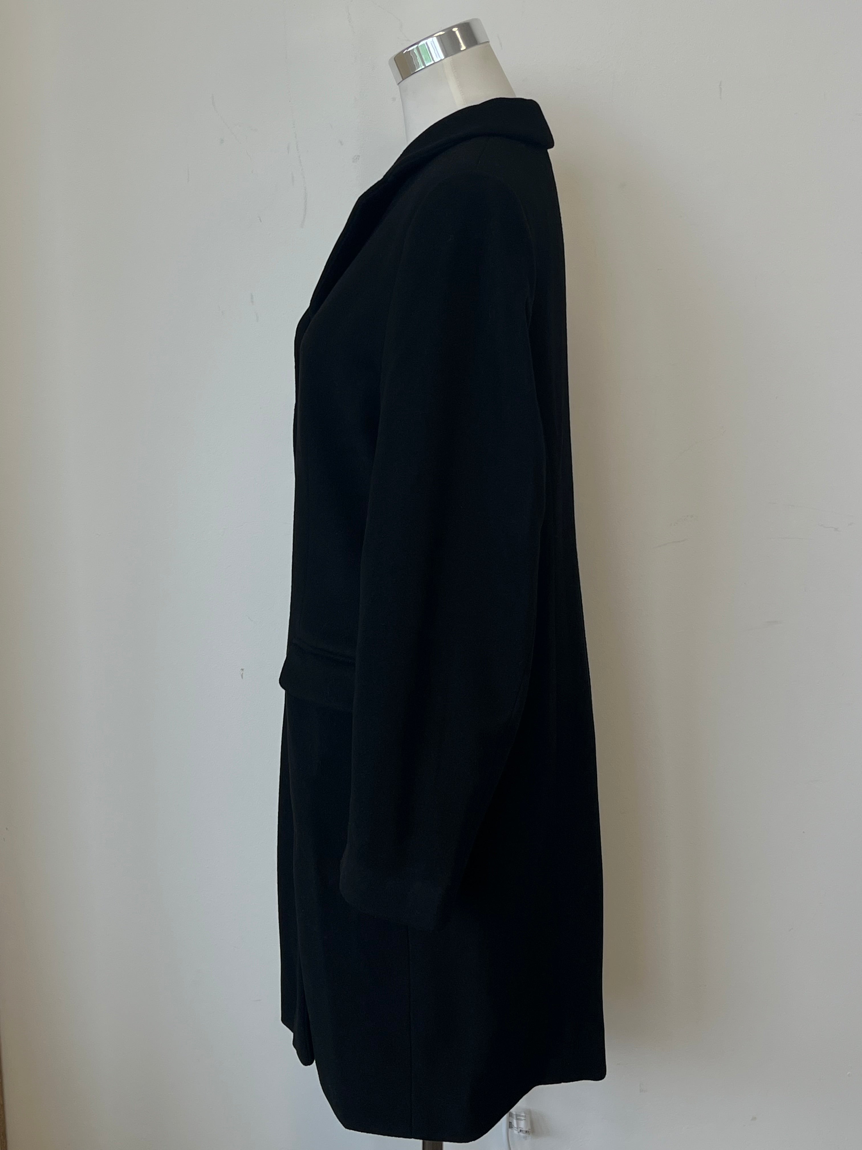 The Newhouse Classic Flauschi Damenmantel Schwarz Wolle Kaschmir Gr. 42 Sehr Gut