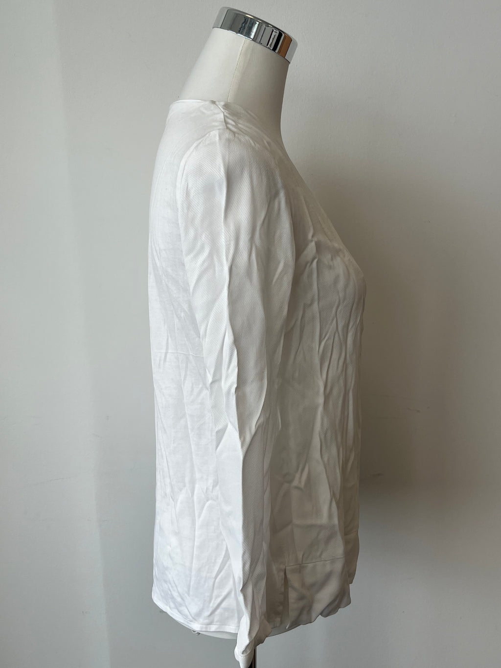 Massimo Dutti Weiße V-Ausschnitt Bluse, Größe XS, Sehr guter Zustand