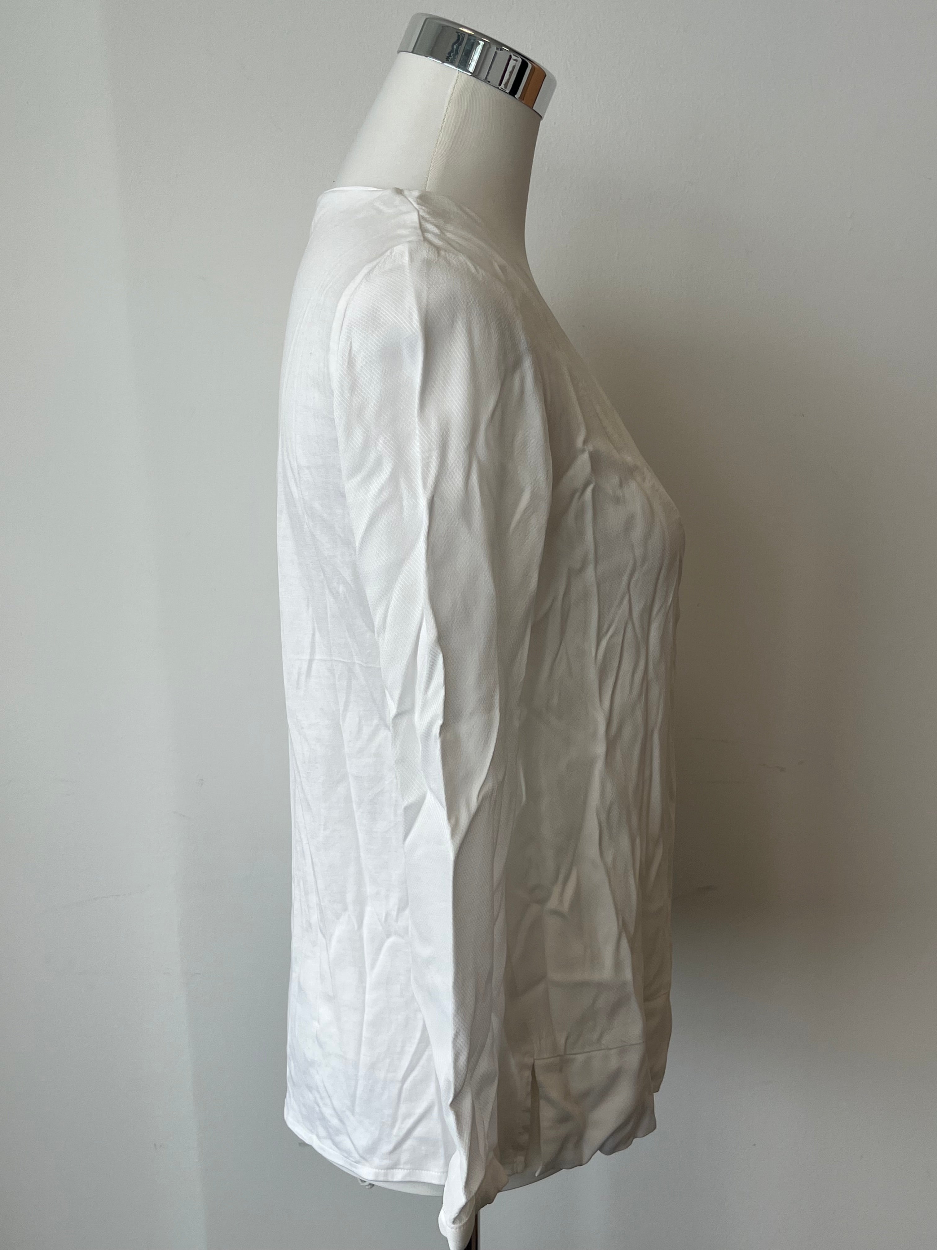 Massimo Dutti Weiße V-Ausschnitt Bluse, Größe XS, Sehr guter Zustand