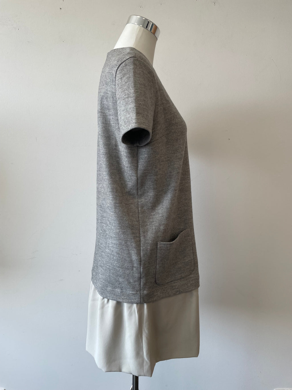 Brunello Cucinelli Kleid – Schurwolle, Grau, Größe L, Sehr Gut