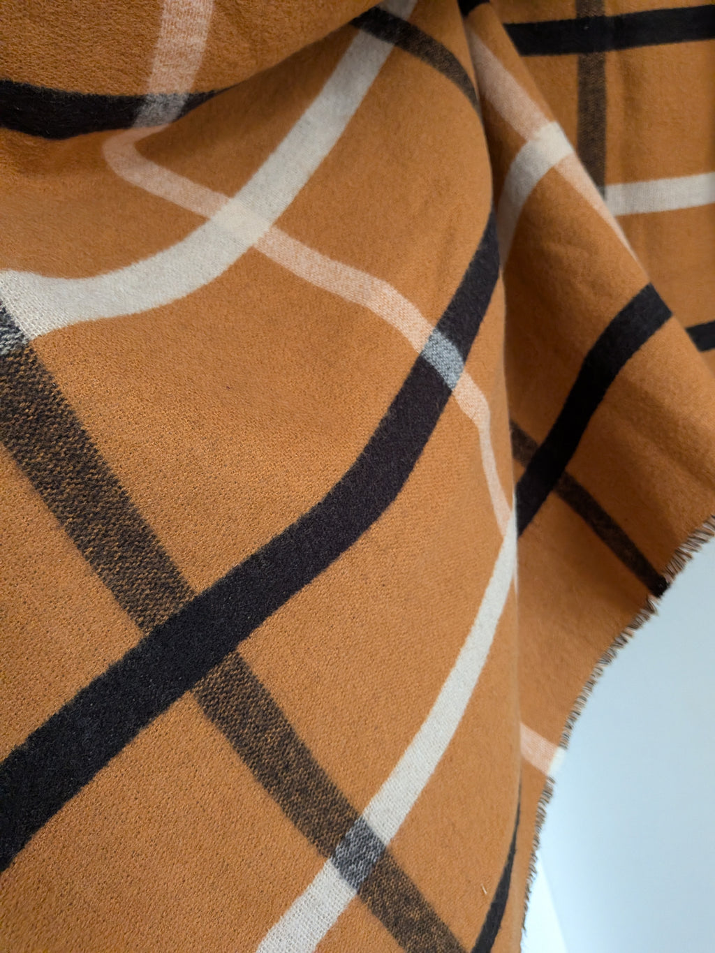 ZARA XXL Wende-Schal Kariert – Braun/Schwarz – Sehr guter Zustand