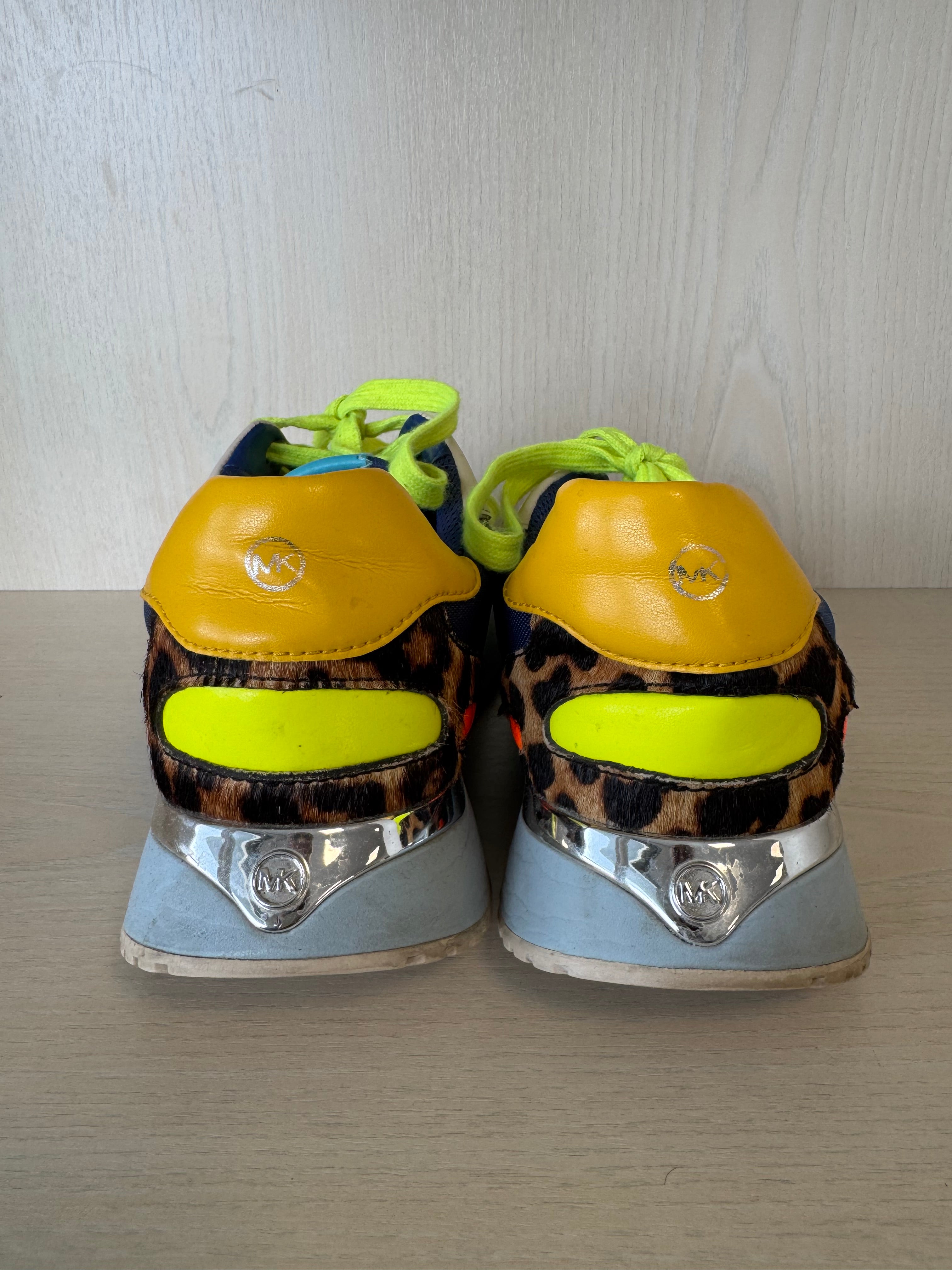 Michael Kors Hattie Mixed-Media Trainer Women’s US 9 – Multicolour, Good Condition