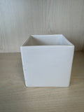 Weißer quadratischer Keramik-Übertopf von ASA Selection, ca. 12 cm, guter Zustand
