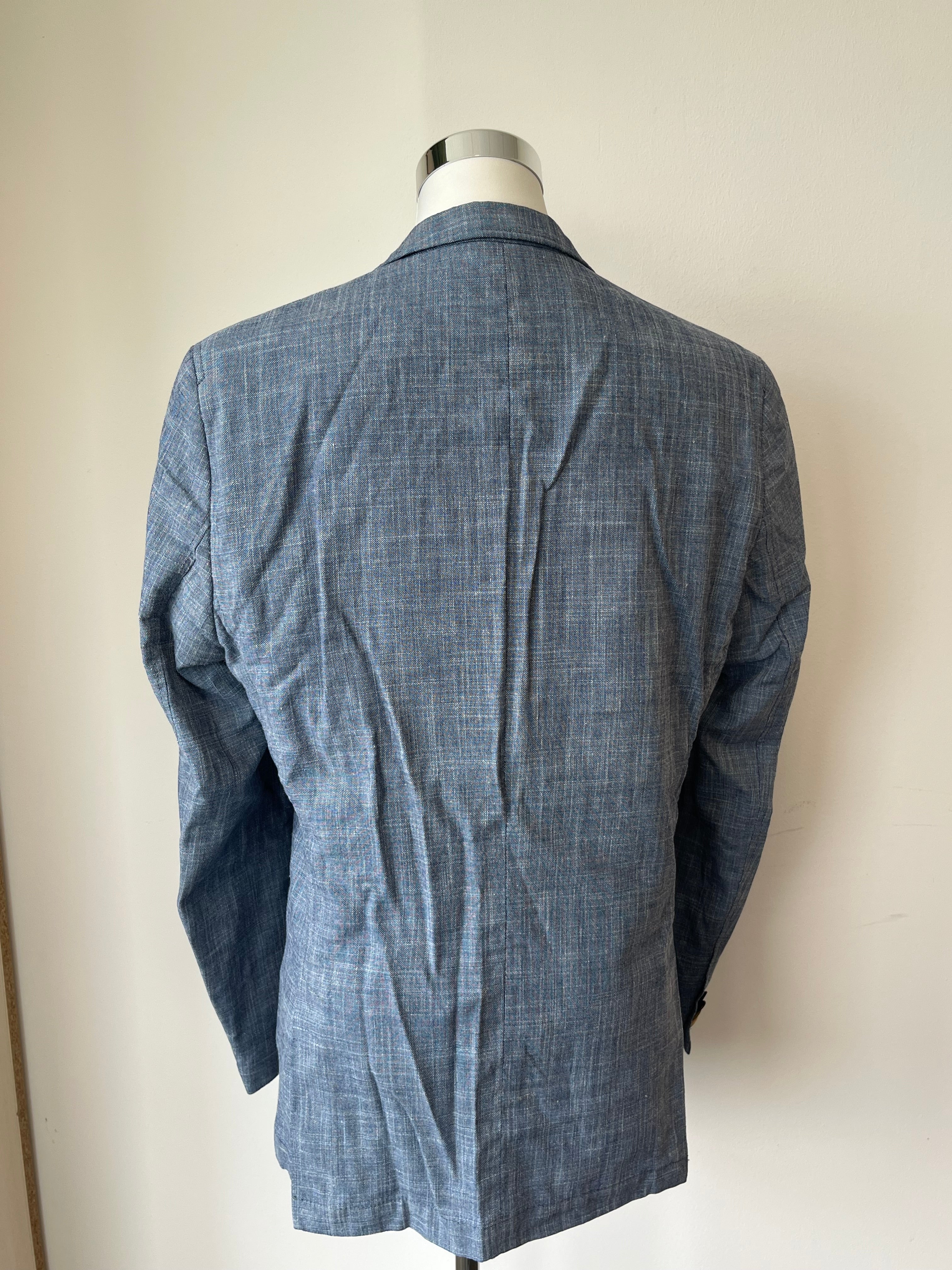 CG Tedrick SV Blazer – Gr. 50, Blau, Wolle/Baumwolle/Leinen, Guter Zustand