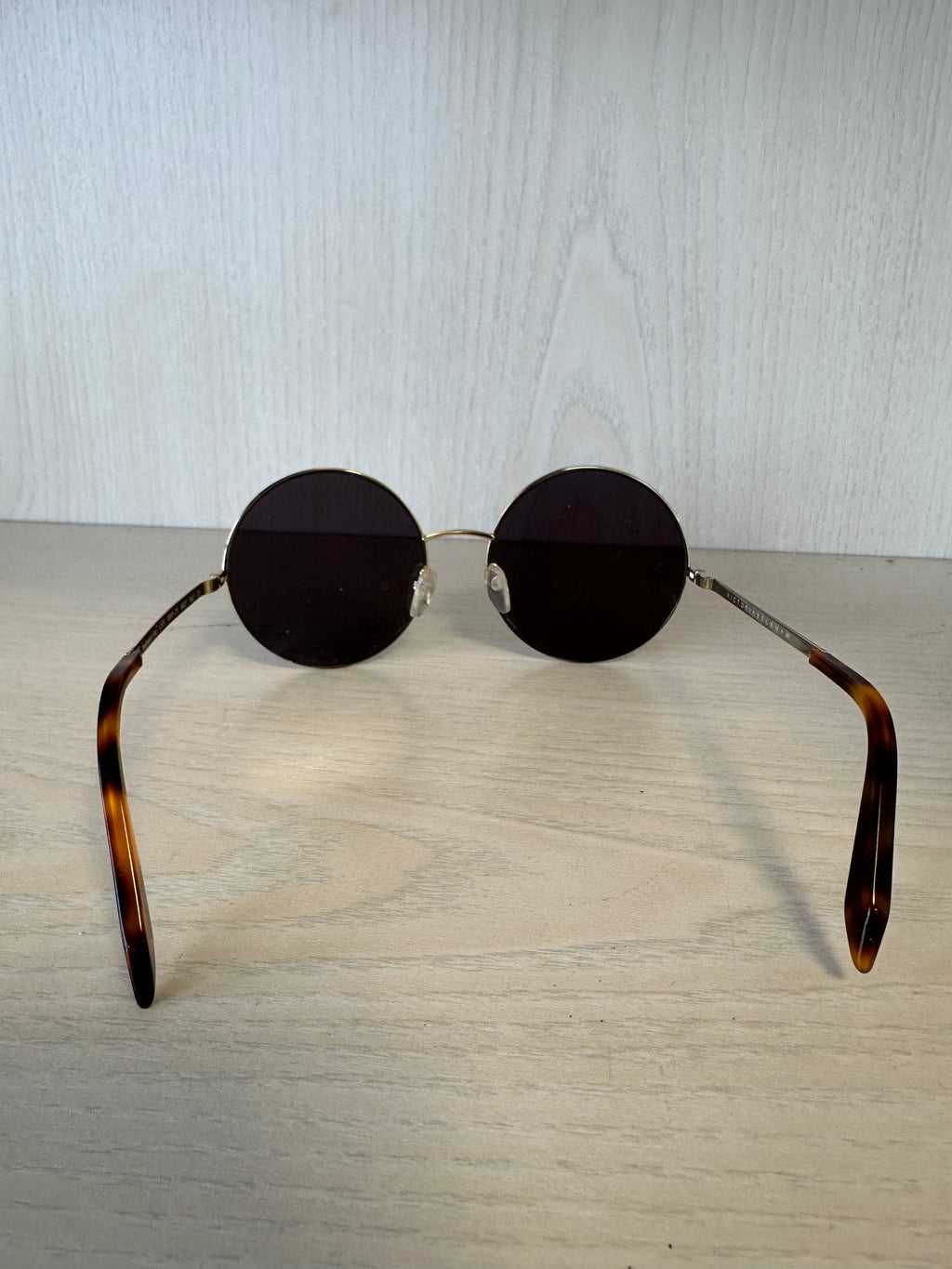Victoria Beckham Sonnenbrille VB595 C18 Gold Rund Medium – Guter Zustand