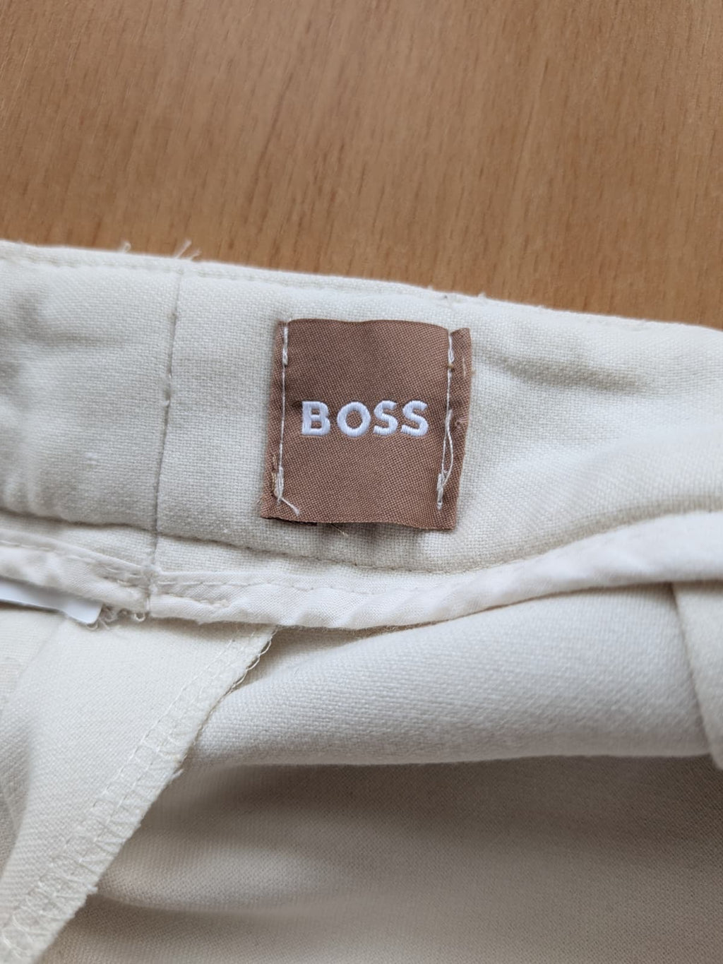 BOSS Damen Stoffhose | Creme | XS / EU 34 | guter Zustand