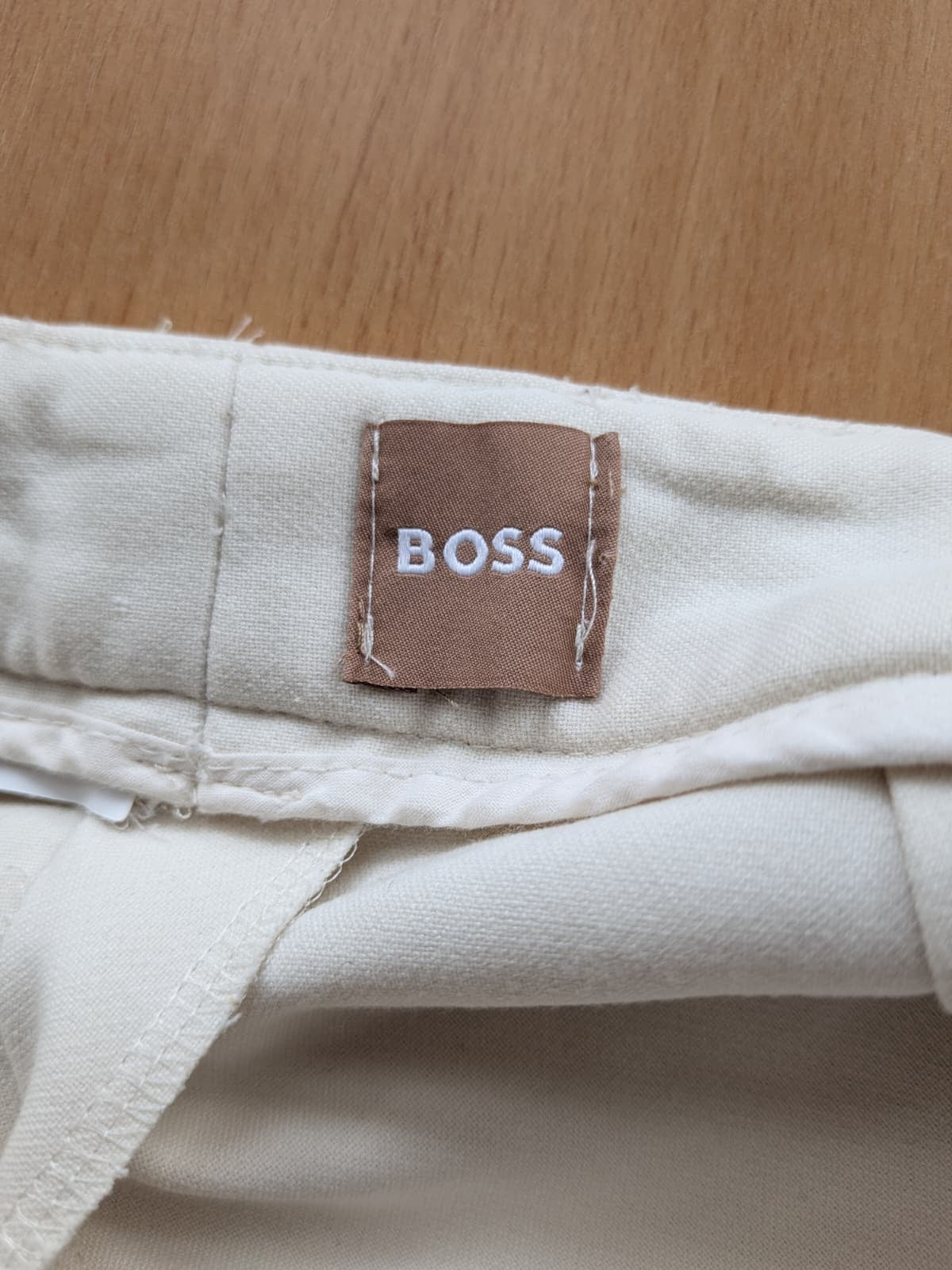BOSS Damen Stoffhose | Creme | XS / EU 34 | guter Zustand