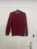 Polo Ralph Lauren Cable-Knit Pullover Rot Größe L Guter Zustand