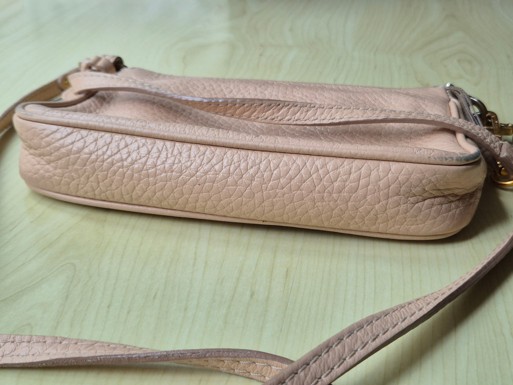 Gianni Chiarini Leder Crossbody Bag Medium Beige 23x16x4cm Gebraucht