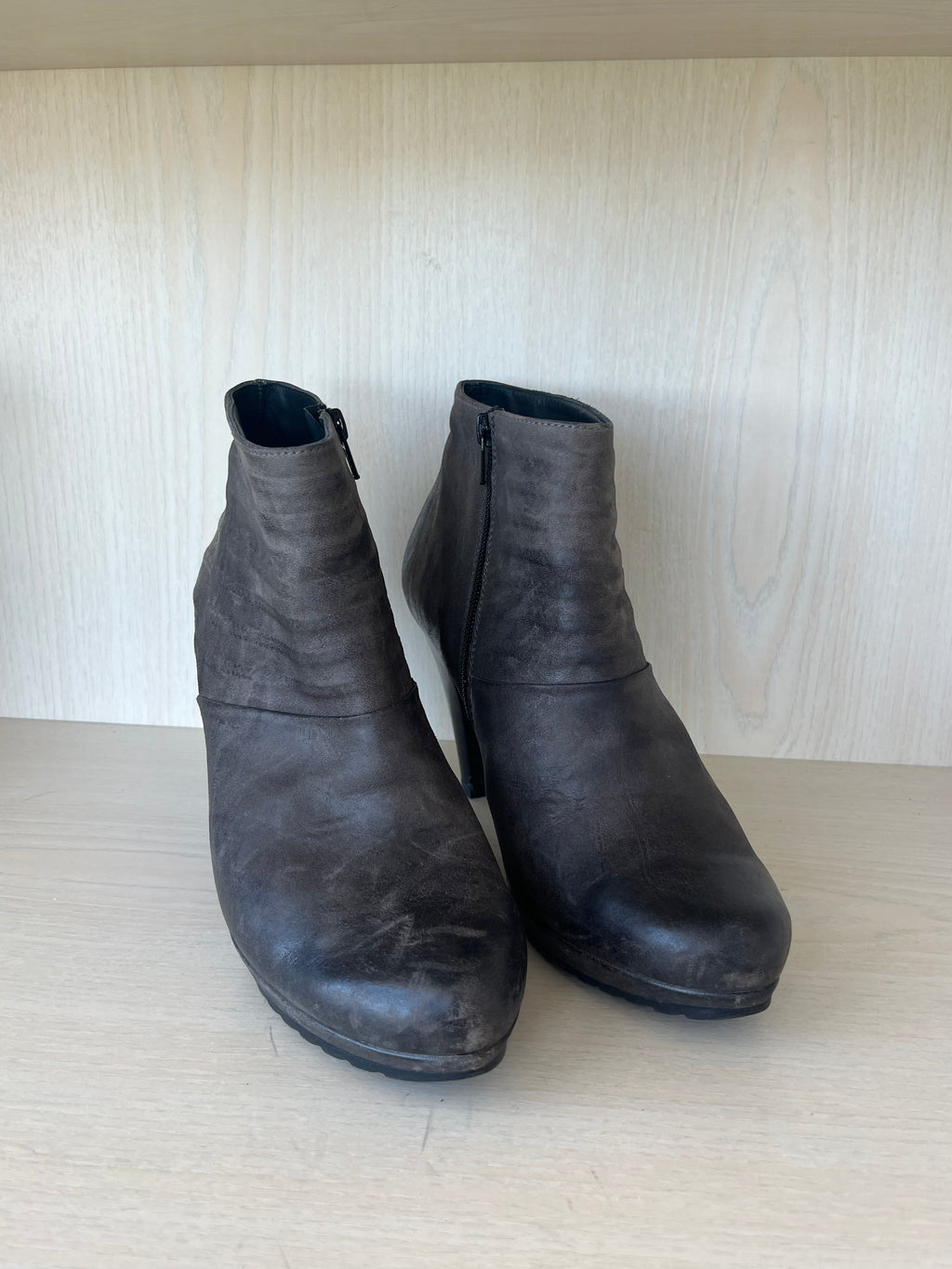 Paul Green Leder Stiefeletten 5154 | Gr. 38 EU | Grau | Guter Zustand