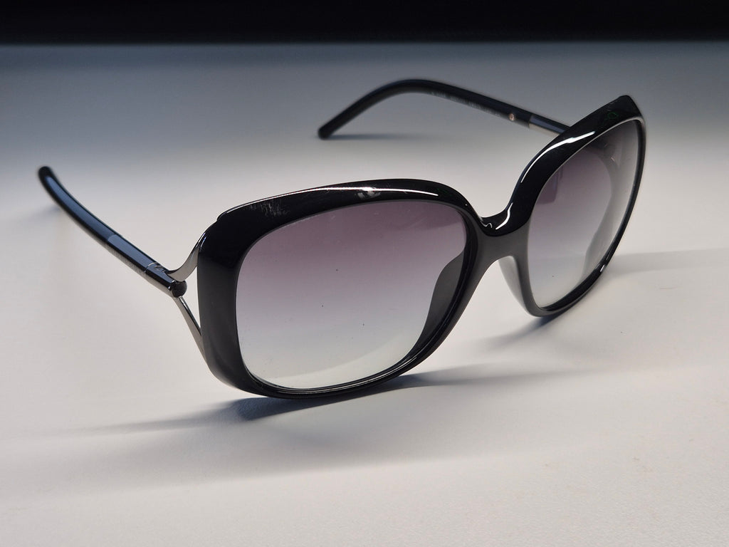 Burberry BE4104 Sunglasses, Black, Gradient Lenses, Acetate, 59-15, Good, Case