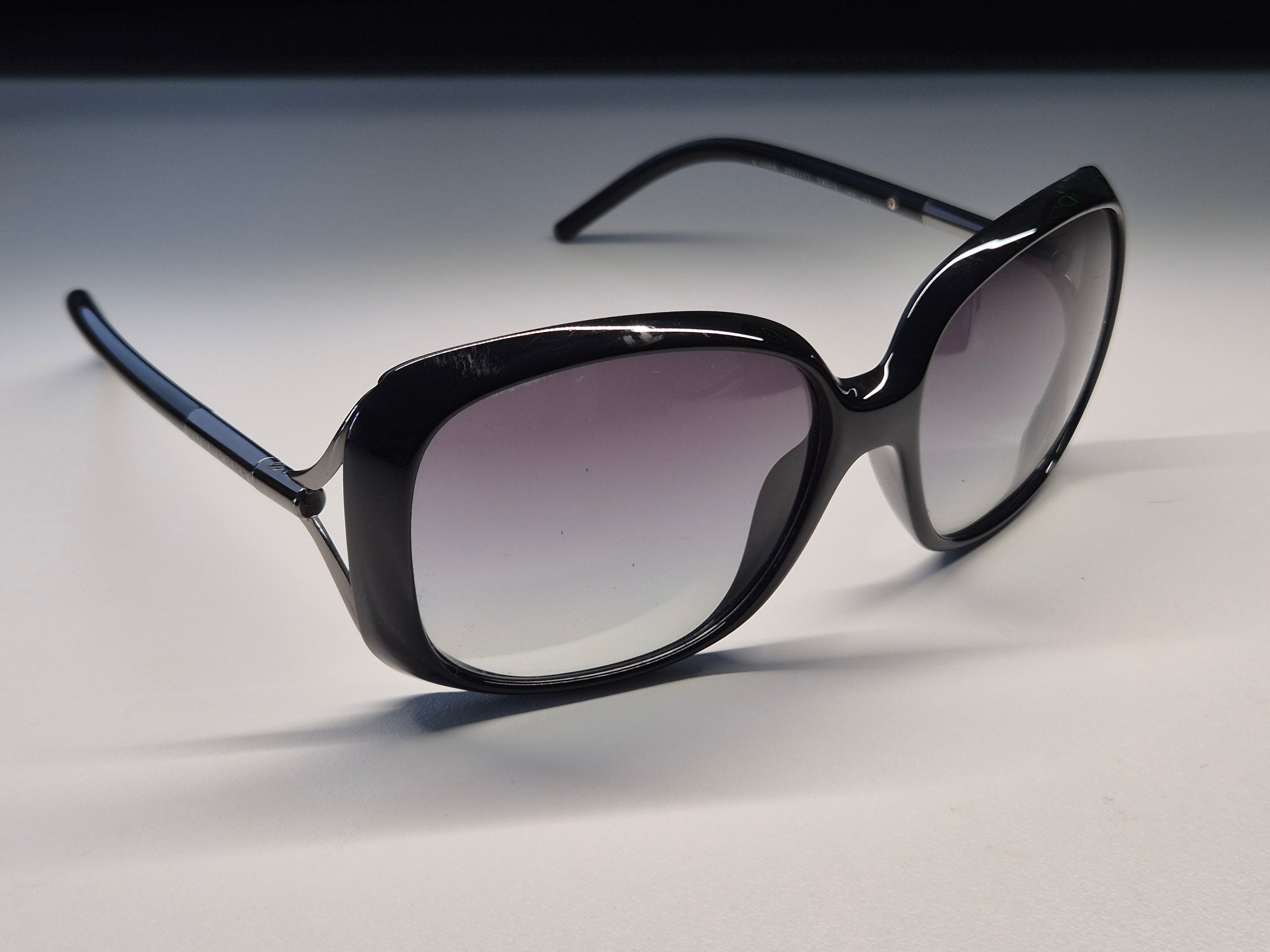 Burberry BE4104 Sunglasses, Black, Gradient Lenses, Acetate, 59-15, Good, Case