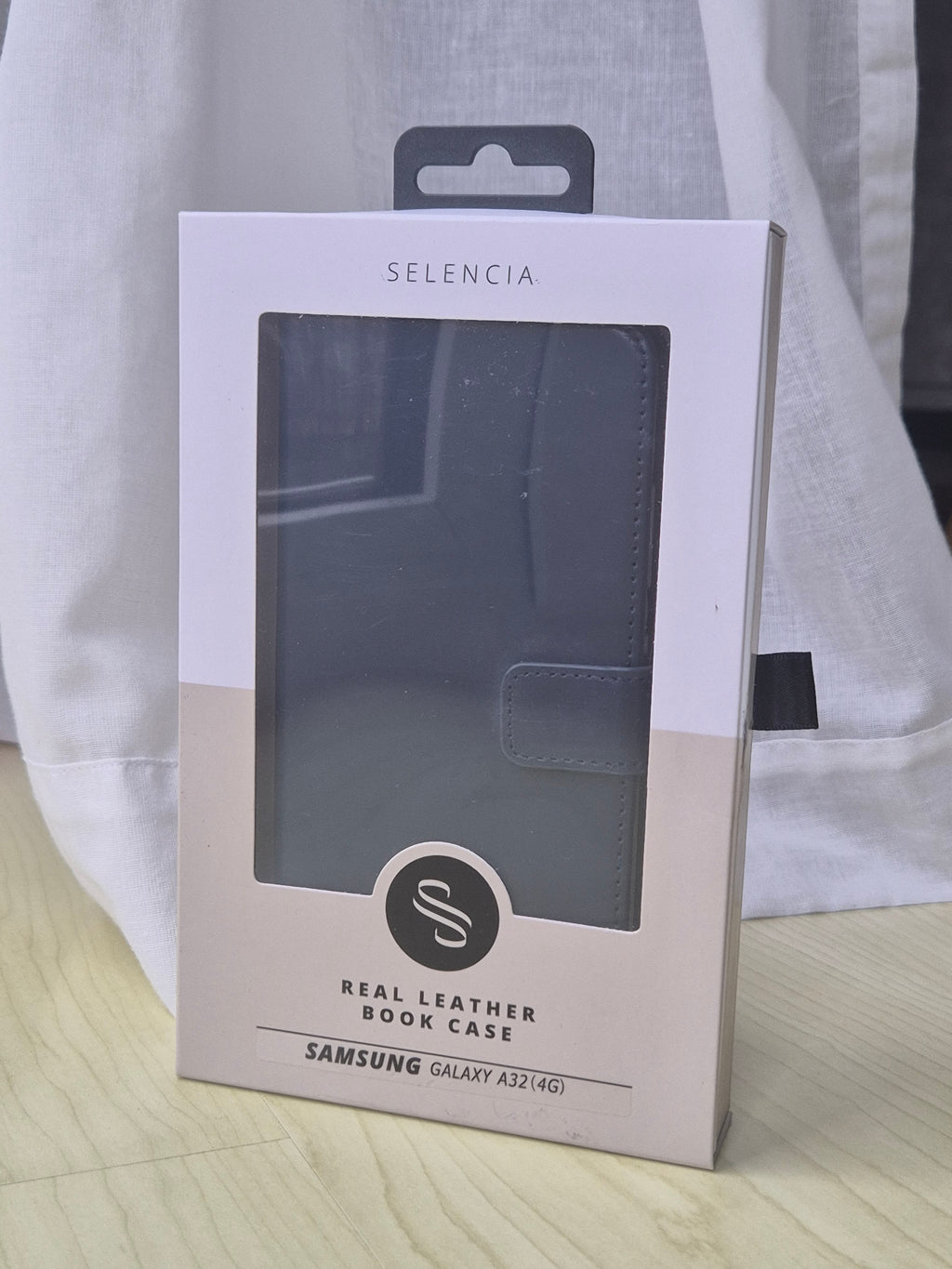 Selencia Echtleder Book Case Samsung Galaxy A32 Dunkelblau – wie neu