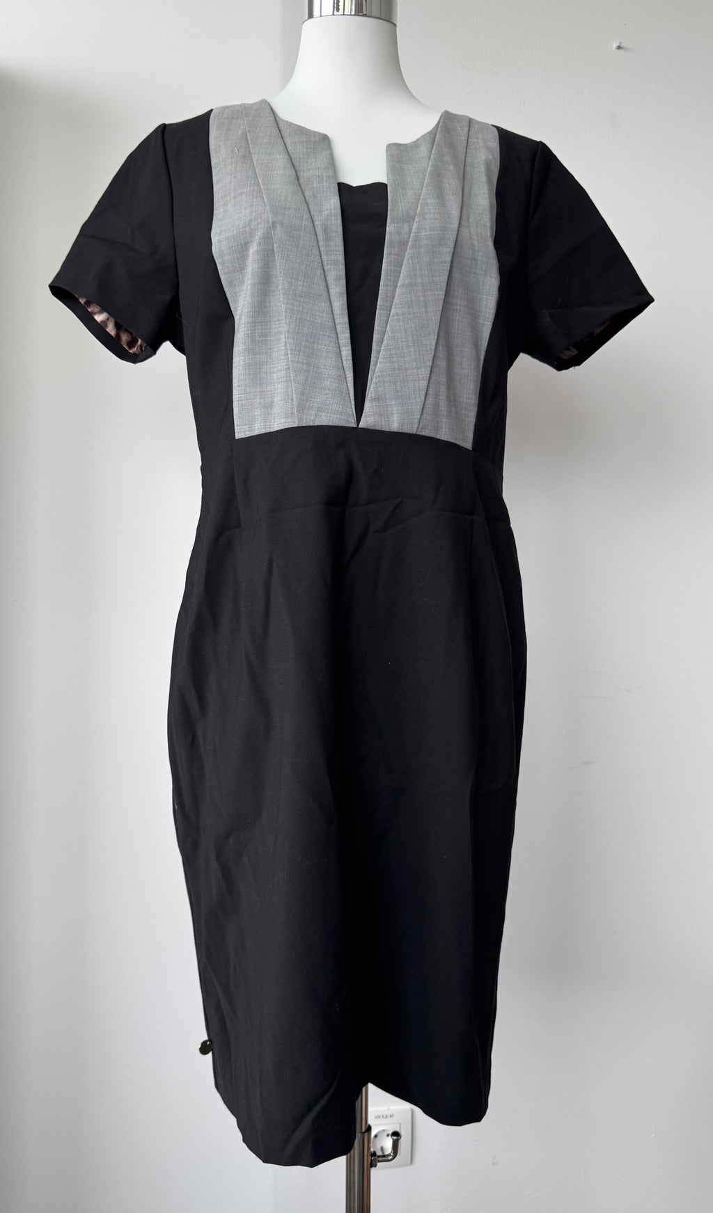 Benedikte Utzon Wardrobe Kleid XL – Schwarz/Grau, Wollmix, Sehr guter Zustand