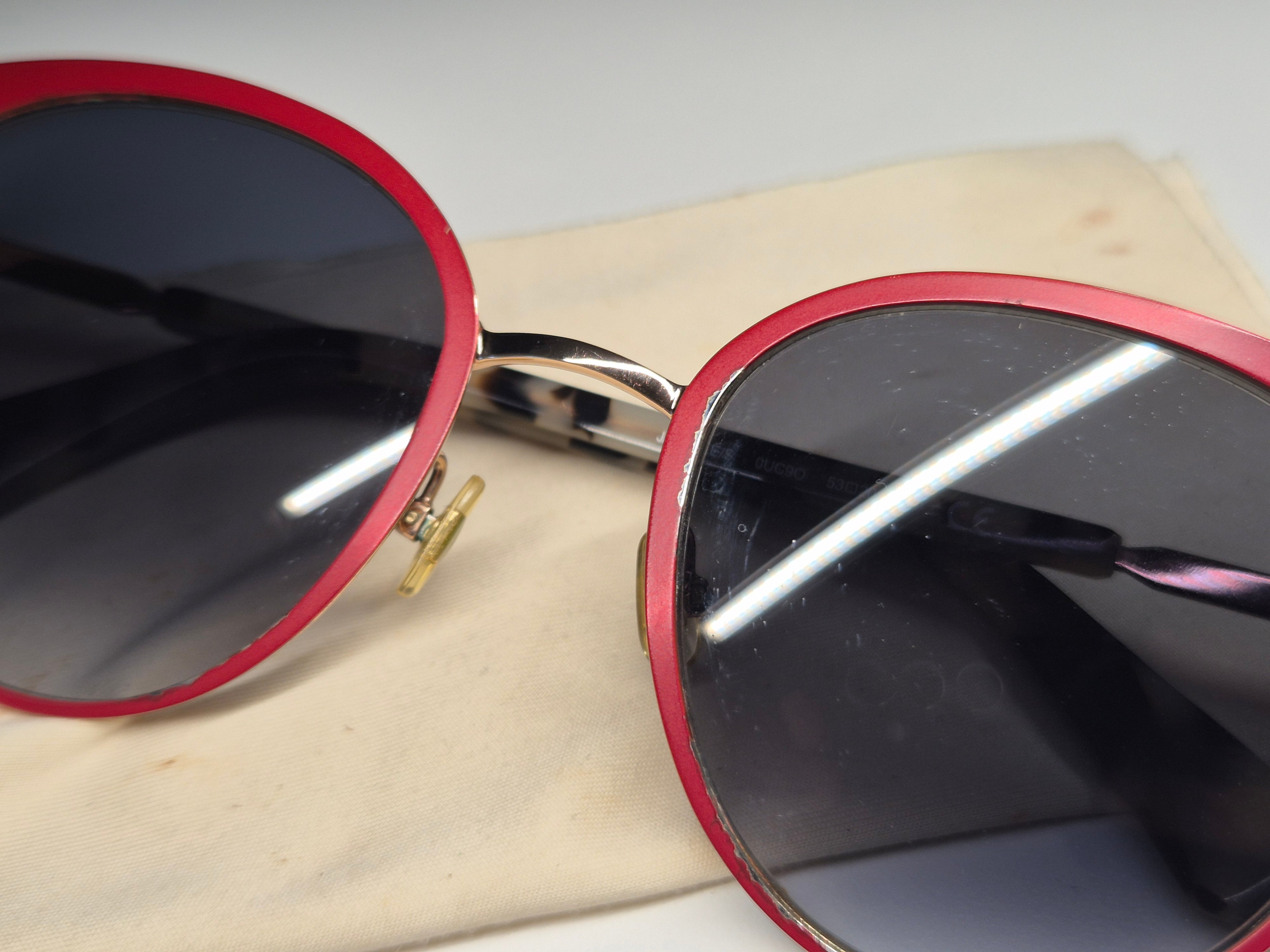 Kate Spade Janalee Sunglasses Red Havana/Grey, 53mm, Case & Cloth, Good Condition