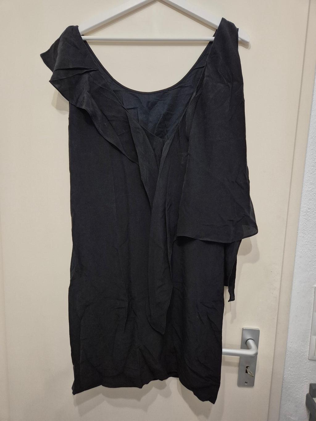 See By Chloé Seiden-One-Shoulder-Kleid, Schwarz, Gr. [XX], Guter Zustand