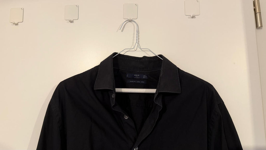 MNG MAN Slim Fit Hemd, Schwarz, Gr. L (EU)/M (US), Gebraucht