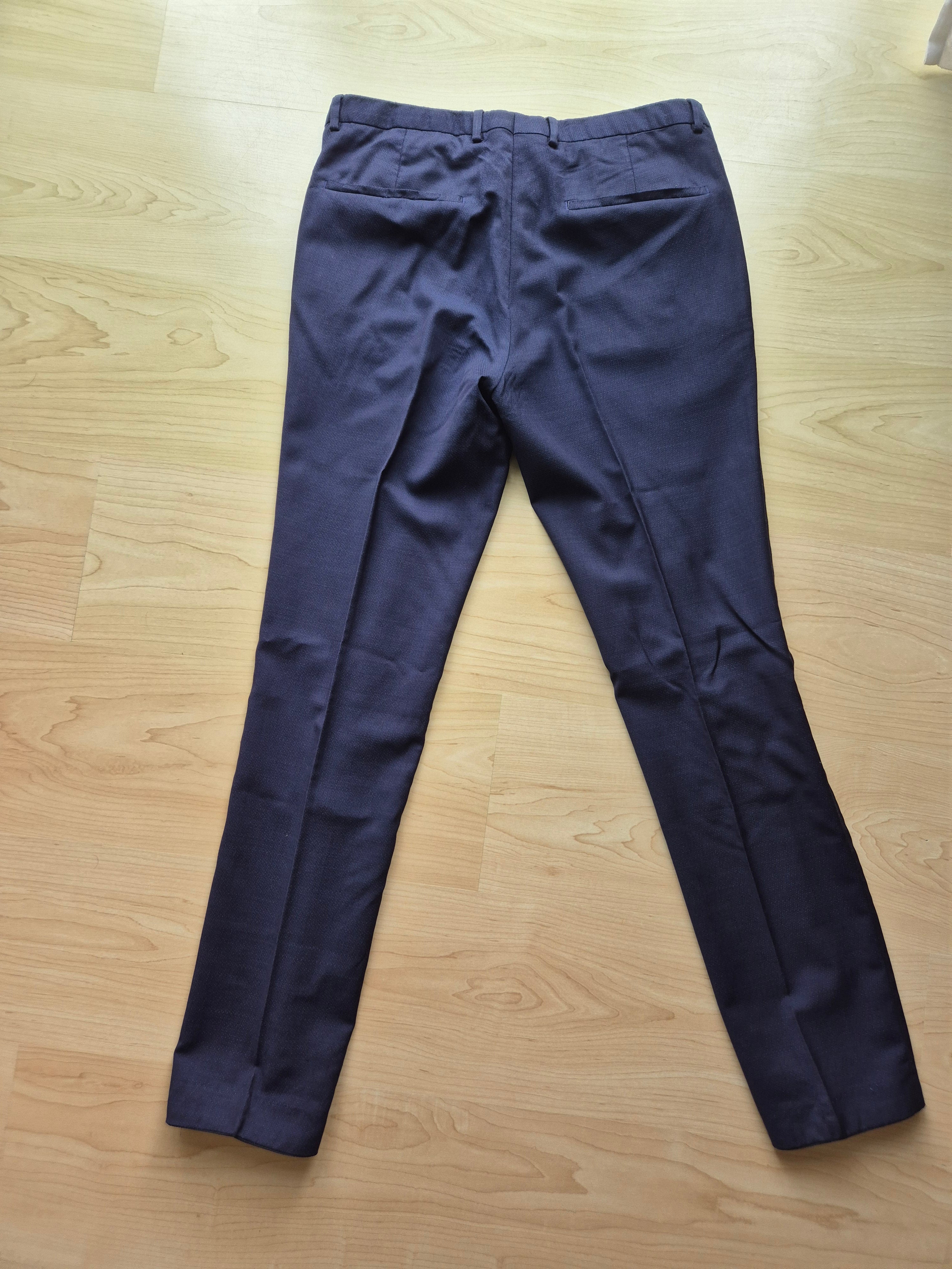 Hugo Boss Hesten182 Hose 48 Dunkelblau Schurwolle Extra Slim Fit Gut