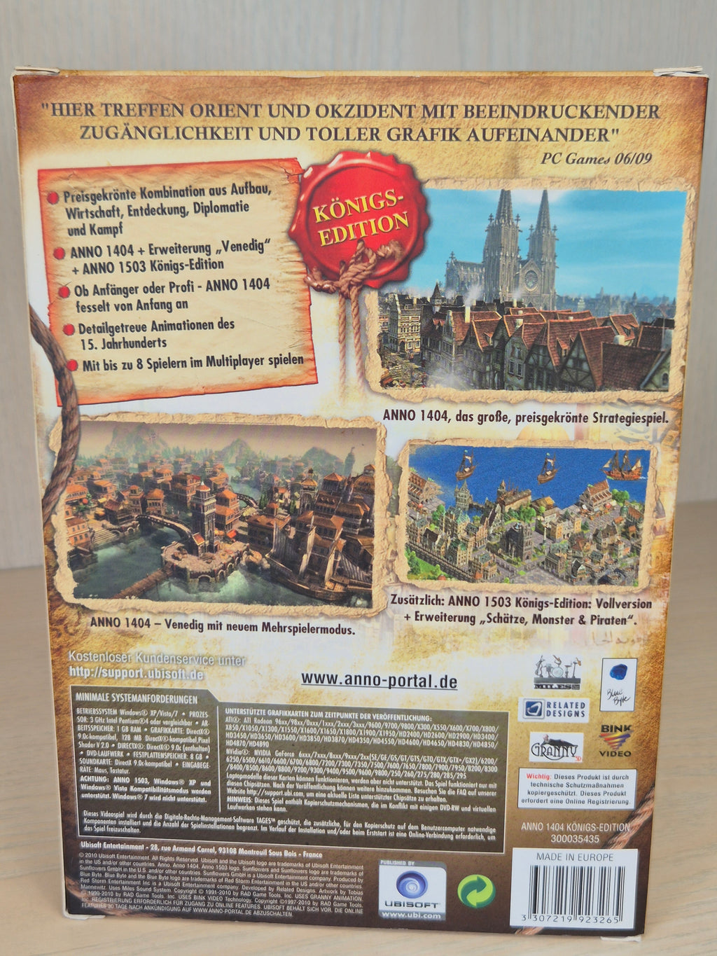 Anno 1404 King’s Edition (PC DVD, German/English) Complete, Very Good Condition