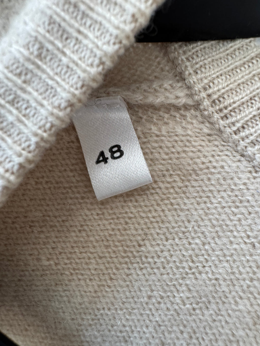 Otto Kern 100% Kaschmir V-Ausschnitt Pullover Gr. 48 (M/L) Beige, guter Zustand