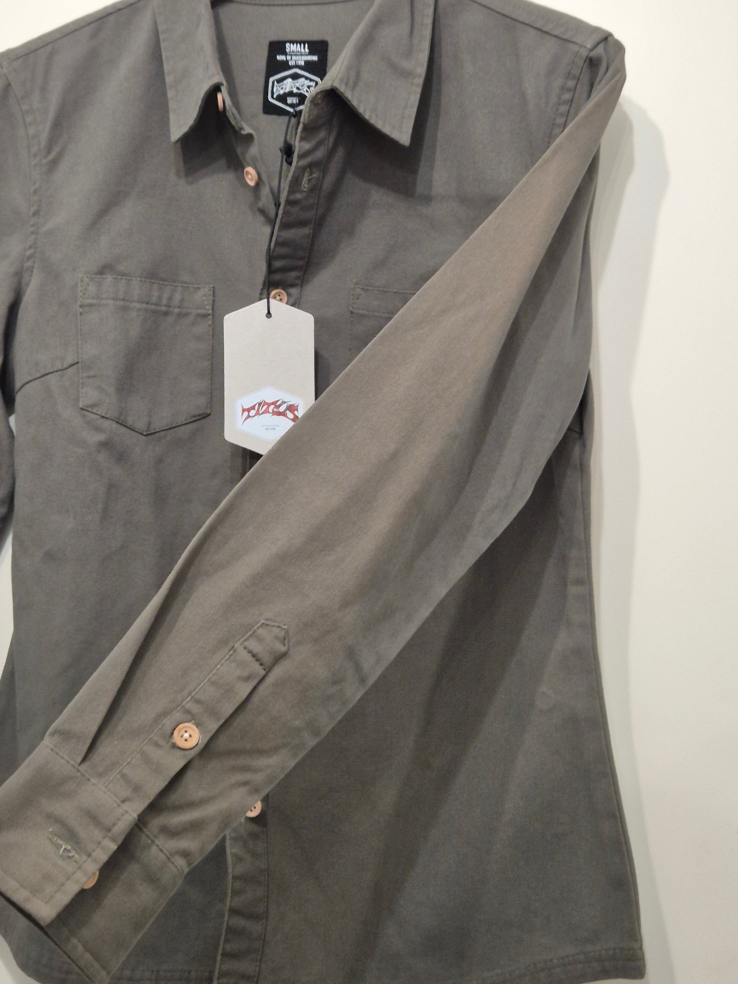 NWT Titus Skateboarding Twill Shirt, Dark Green, Size S, Very Good
