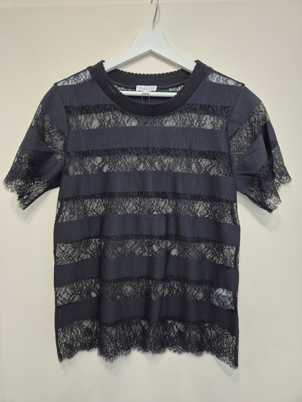 Claudie Pierlot TONIGHT Lace Top Black Size 1 (EU S) Like New