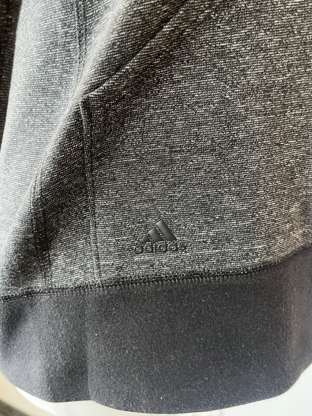 Adidas Performance Full-Zip Jacket, Medium, Heathered Black, Very Good Condition
