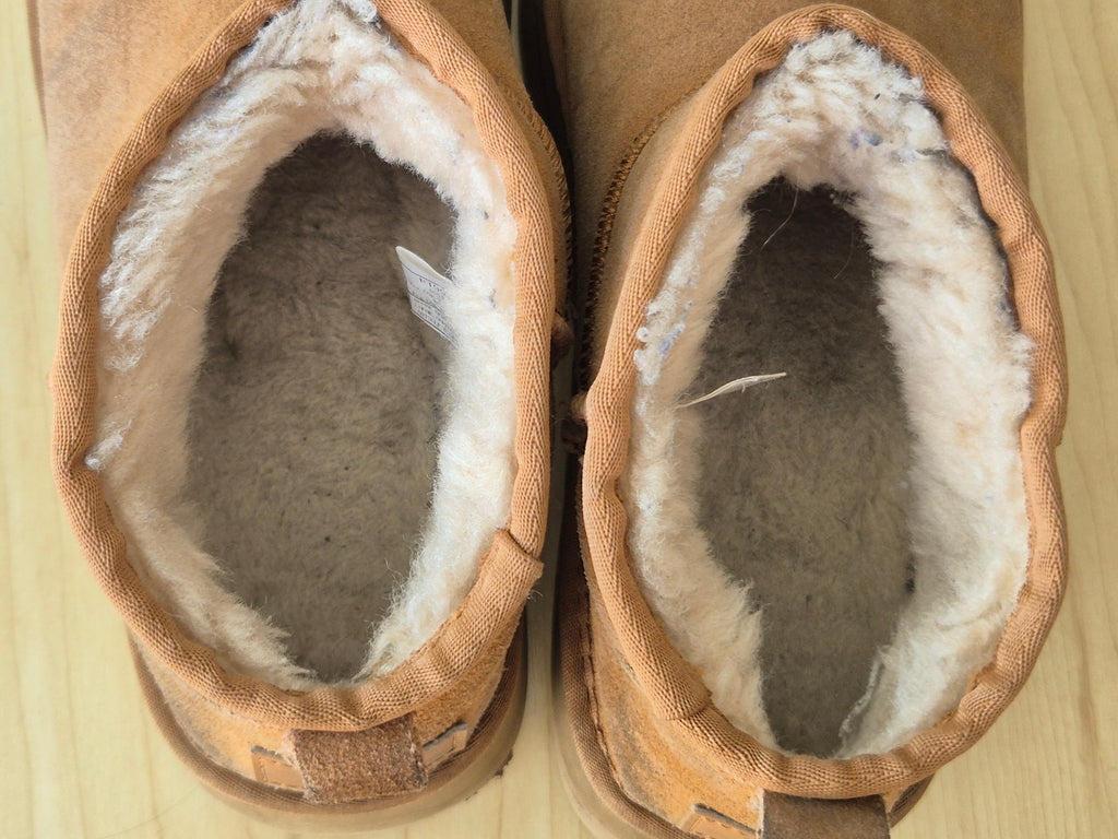 UGG Classic Ultra Mini Boots Chestnut EU 39 Suede Poor Condition
