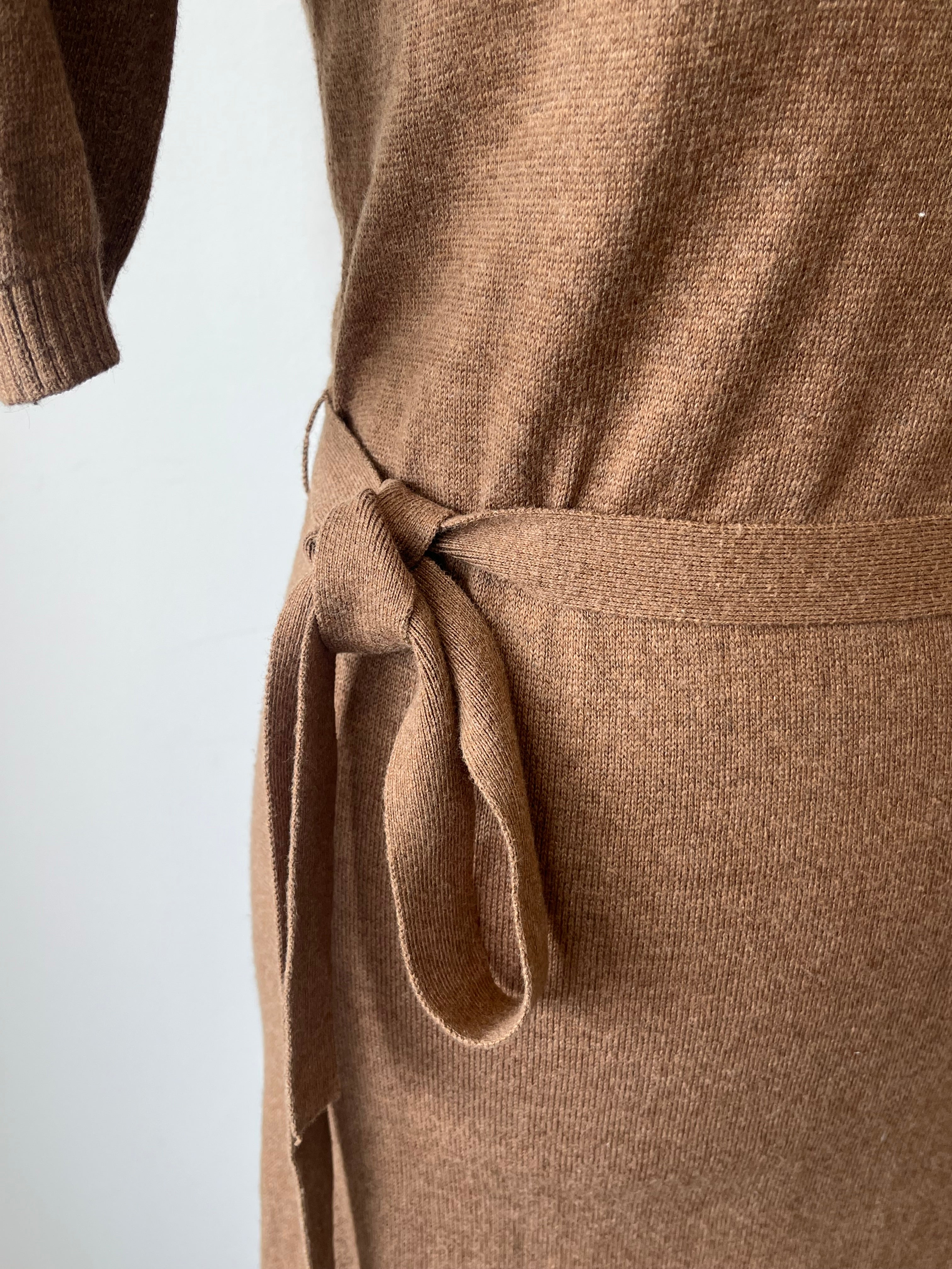 Tommy Hilfiger Strickkleid, Baumwolle-Kaschmir, Gr. M, Braun, Sehr gut