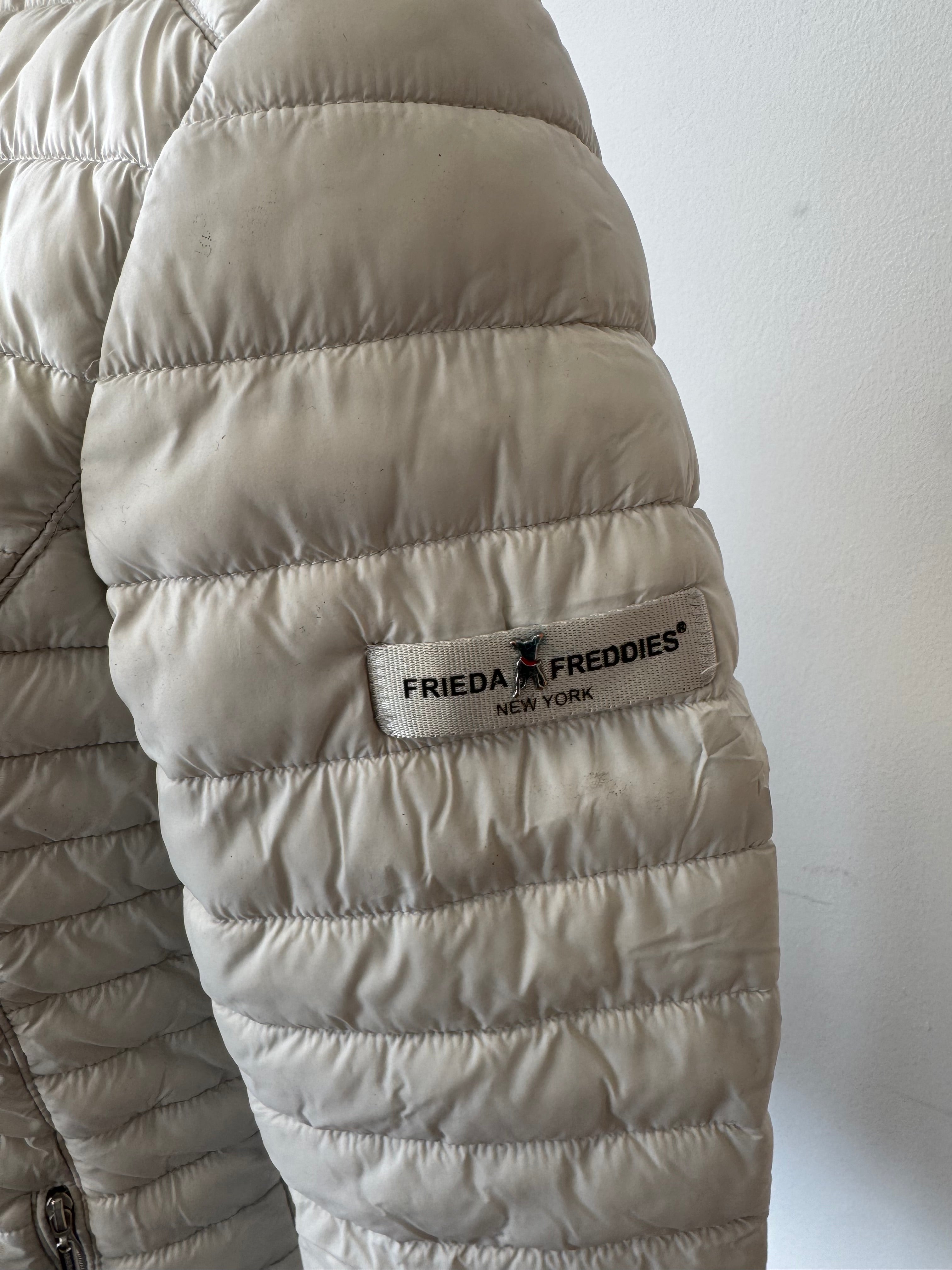 Frieda & Freddies Puffer Jacket – Women, Size S, Light Grey, Very Good