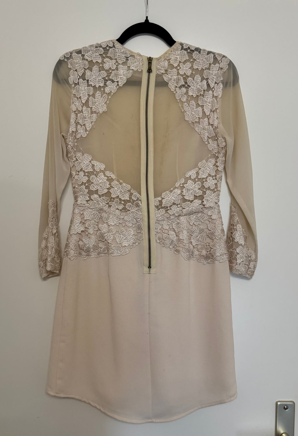 Kaviar Gauche x Zalando Spitzen-Minikleid, Gr. S, ivory, guter Zustand