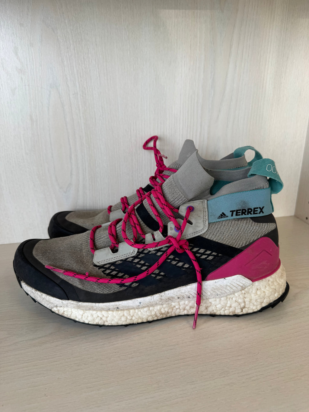 Adidas Terrex Free Hiker US 11.5 Light Brown/Carbon/Pink – Boost, Continental