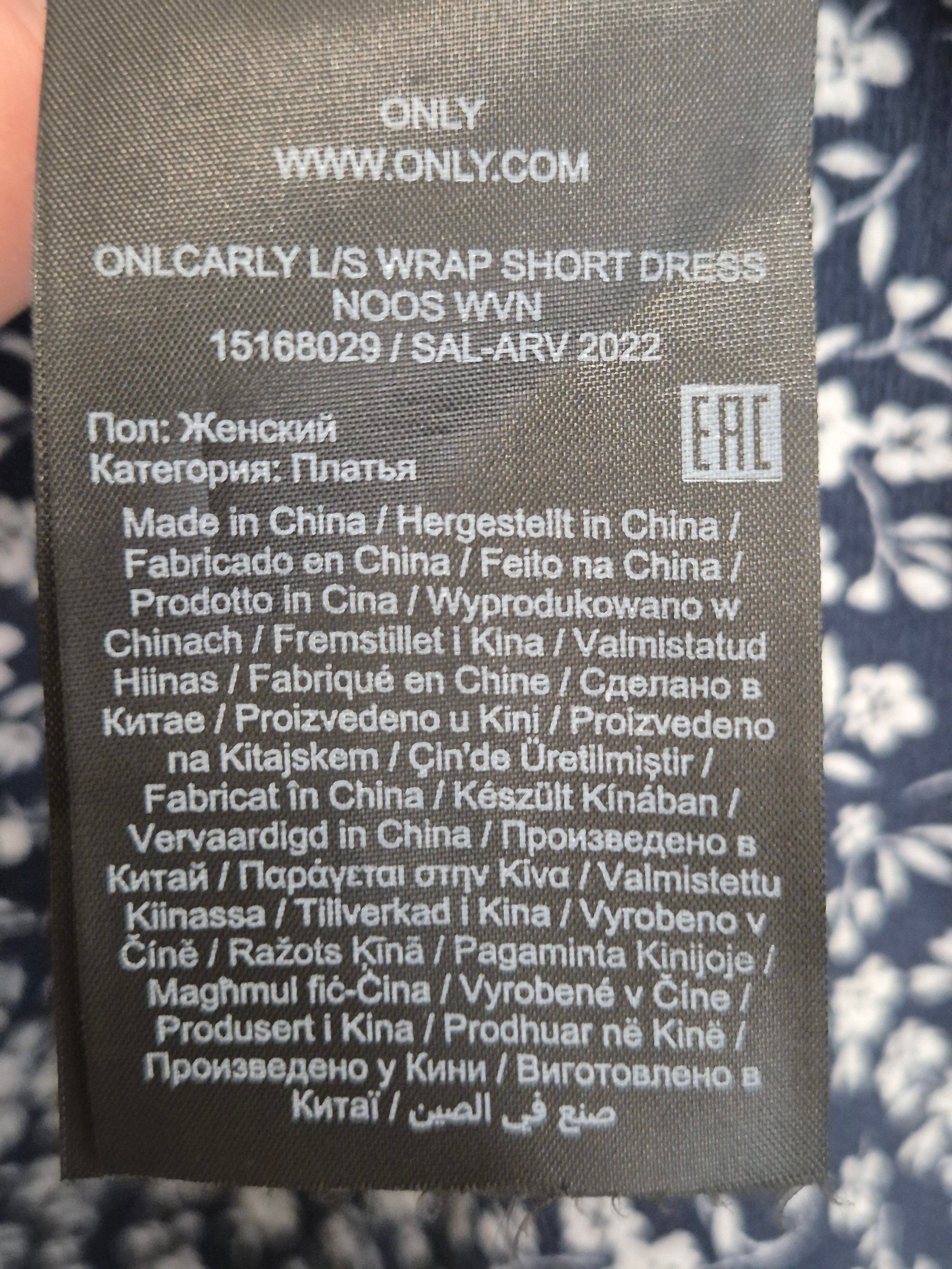 ONLY Wickelkleid – Blau/Weiß, Gr. 38, Sehr guter Zustand