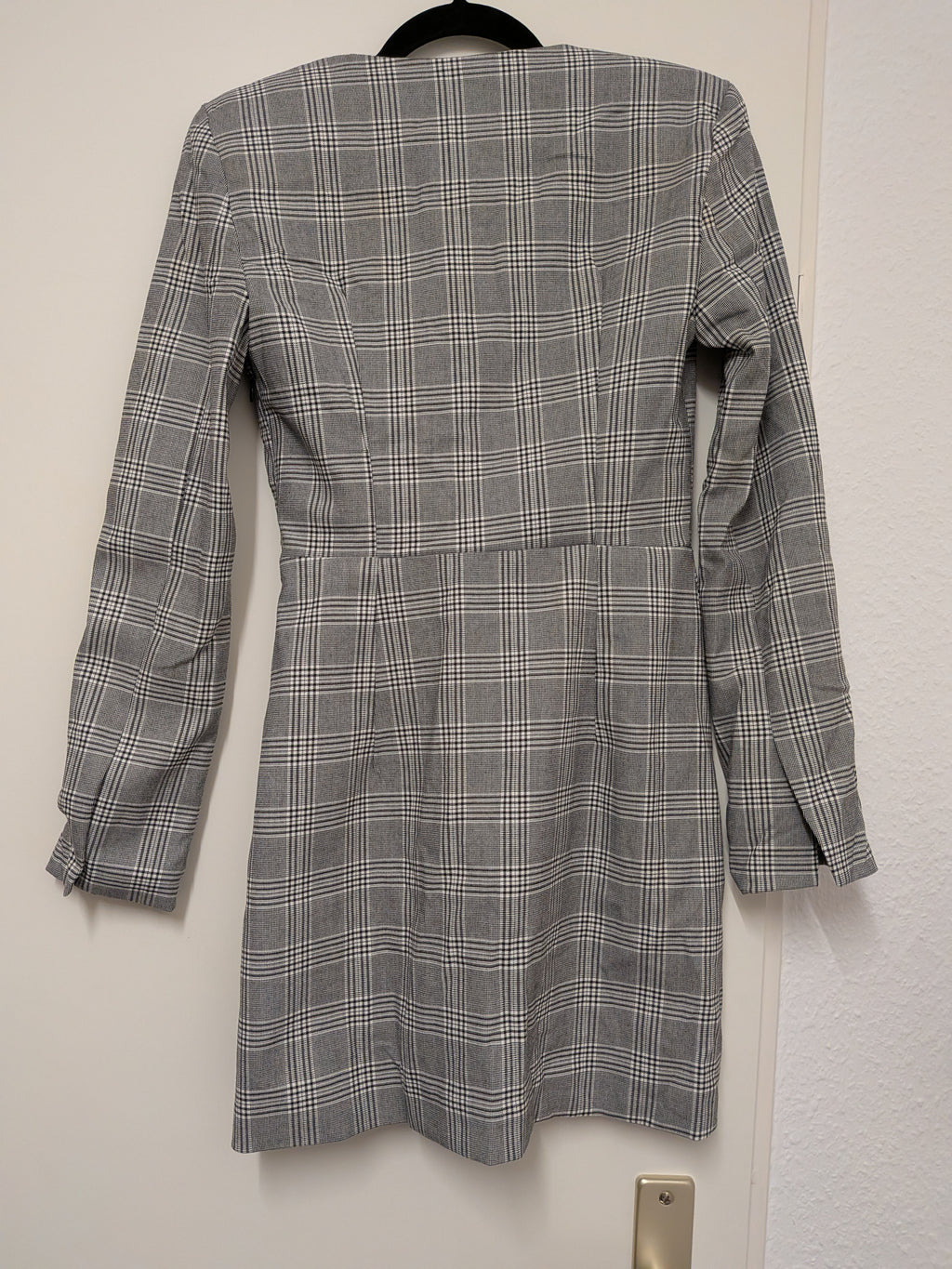 Zara Gray Plaid Blazer Dress, Size XS, Like New