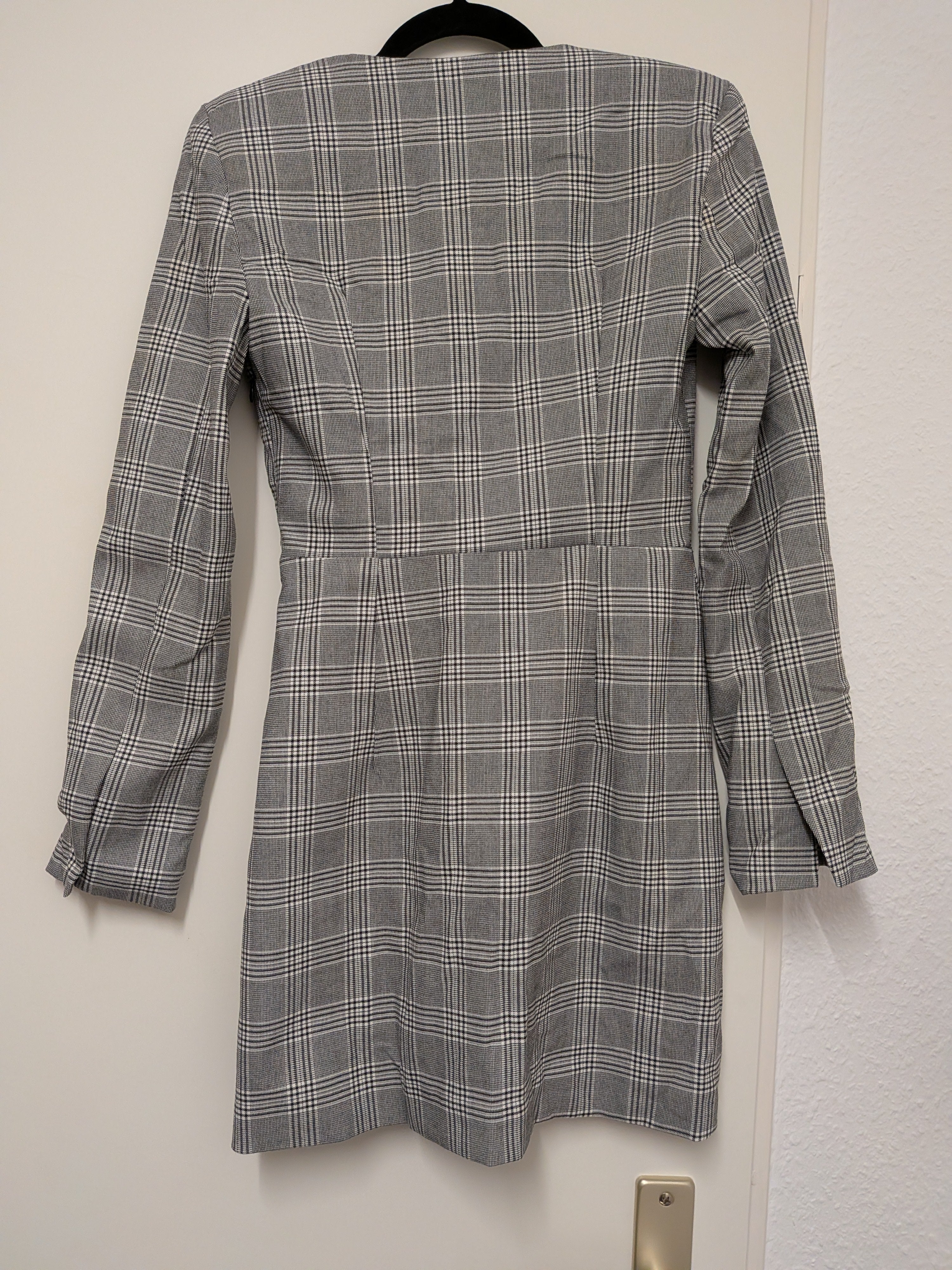 Zara Gray Plaid Blazer Dress, Size XS, Like New