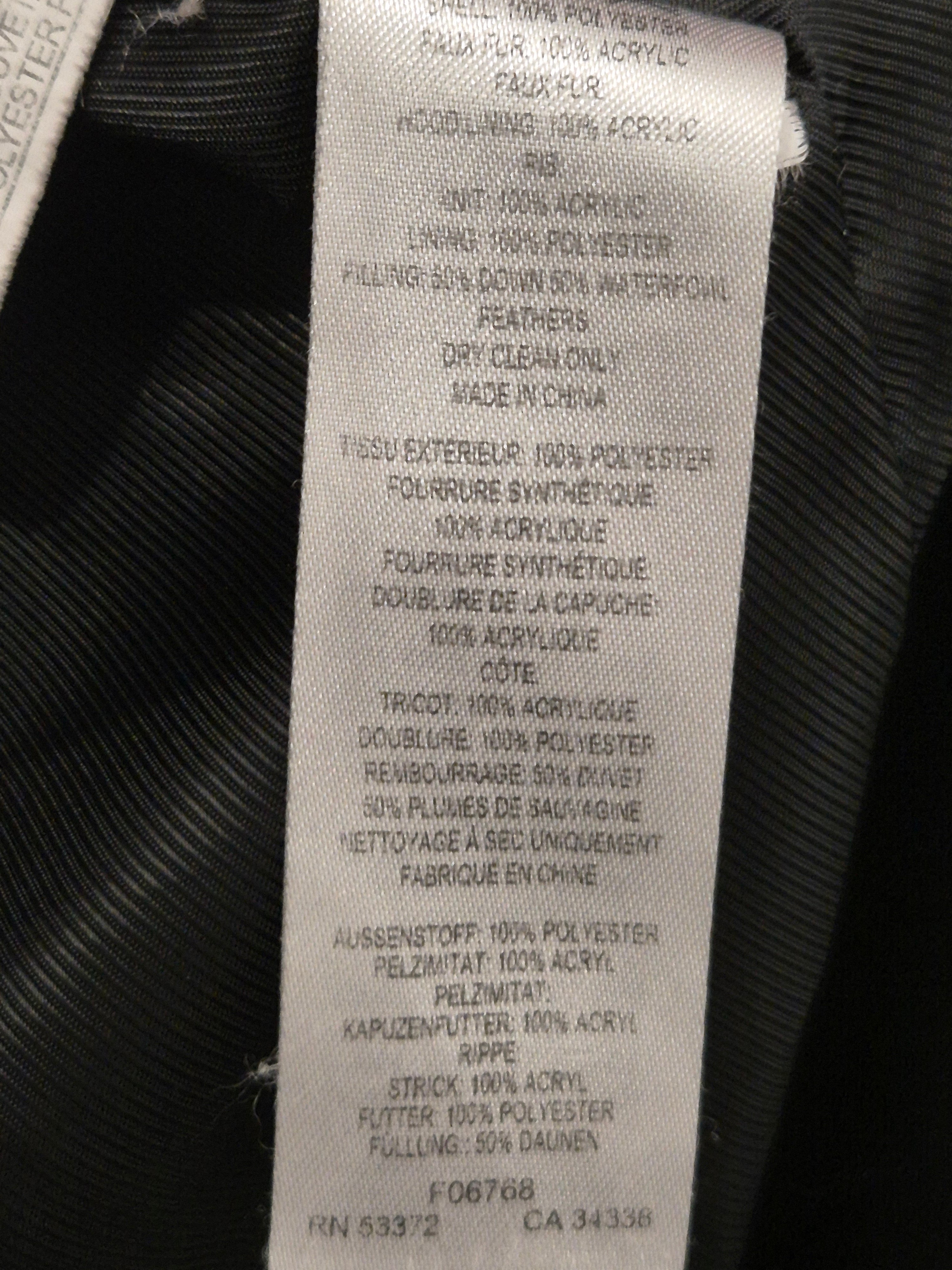 French Connection Maternity Winter Coat – Black, XS, Good Condition