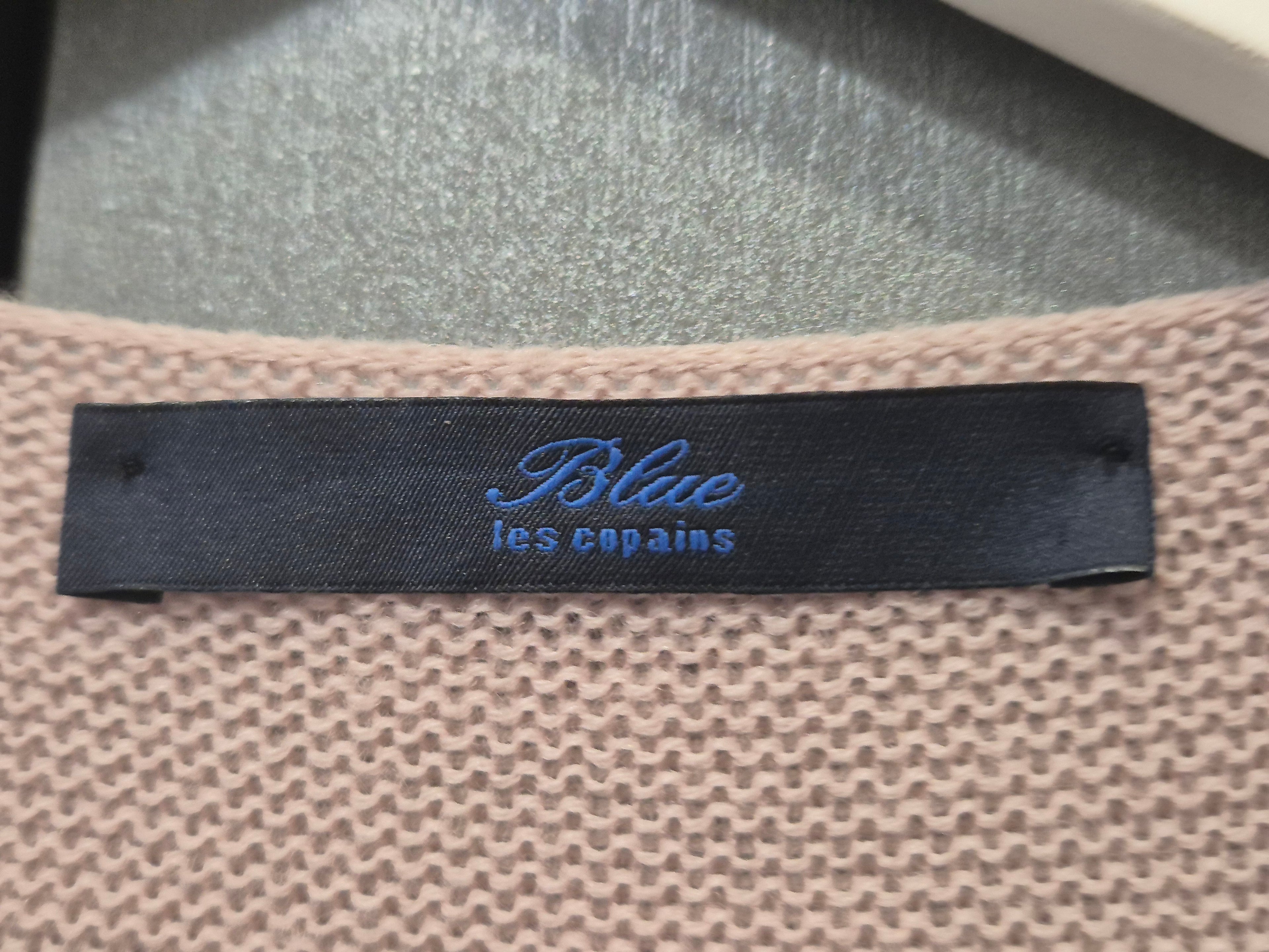 Blue Les Copains Virgin Wool Cardigan | IT 38 / XS | Blush Pink | Very Good