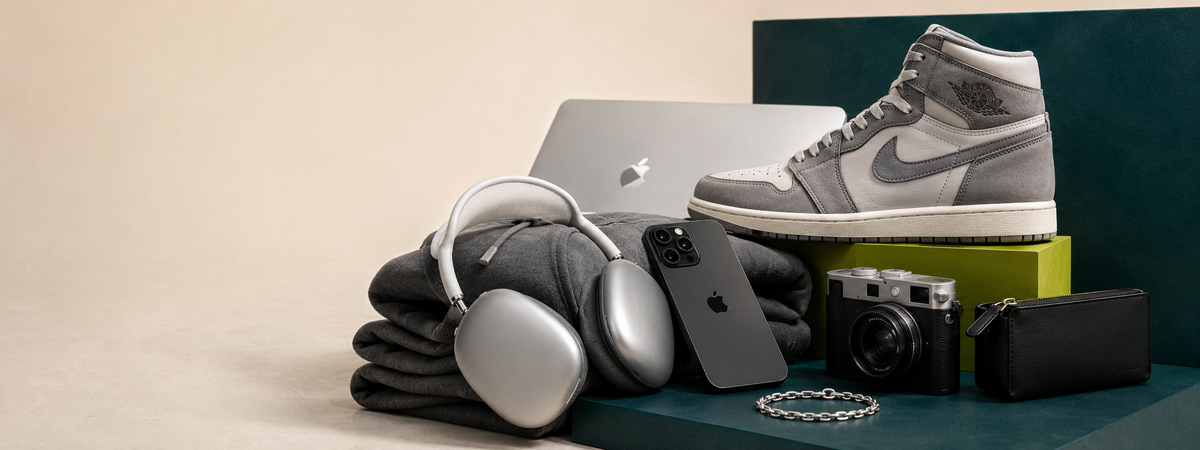 Eternal Things cross-category hero with tech, fashion and accessories