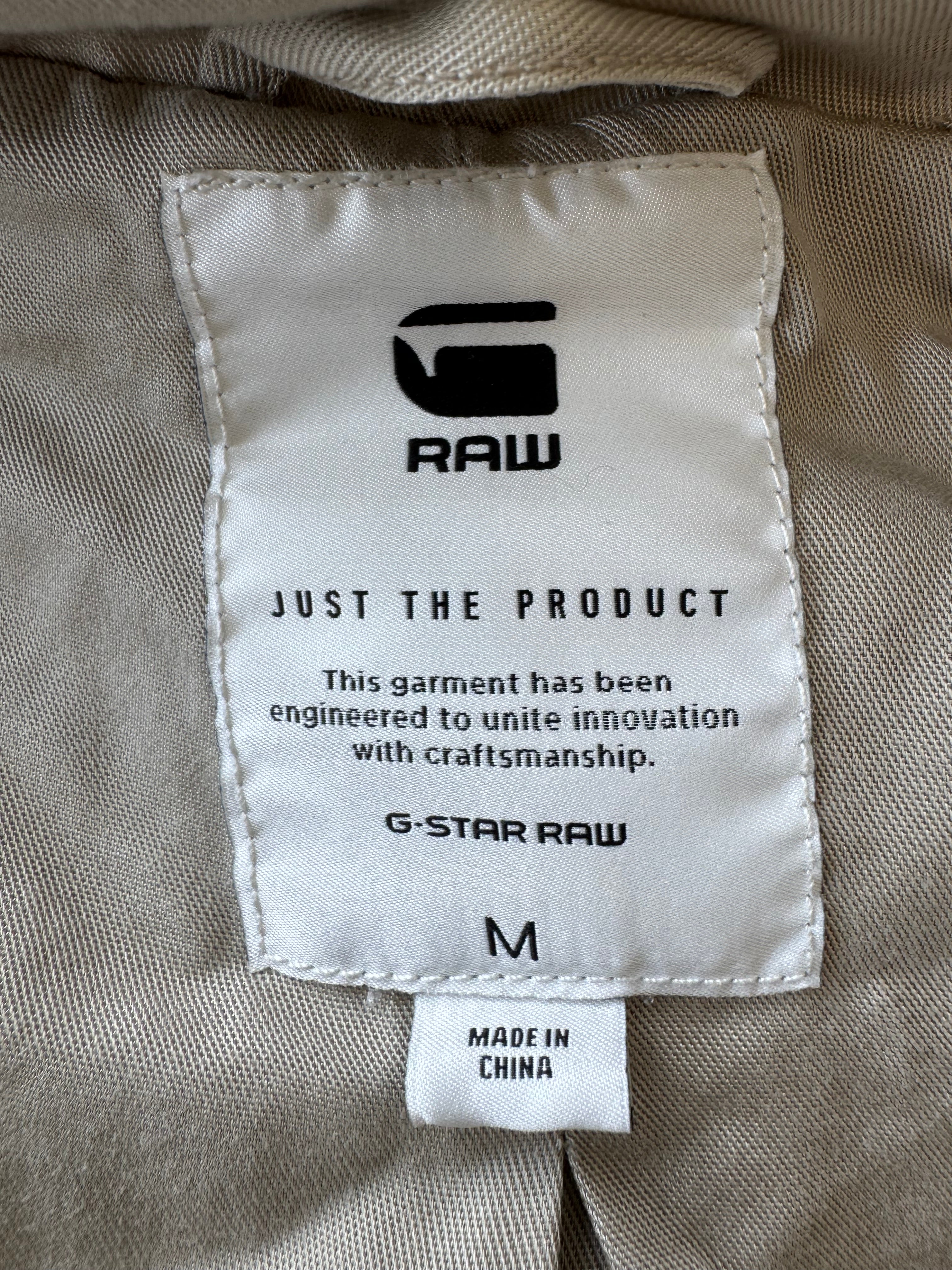 G-Star RAW Minor Loose Trench Coat, Lyocell, Light Beige, Size M, Like New