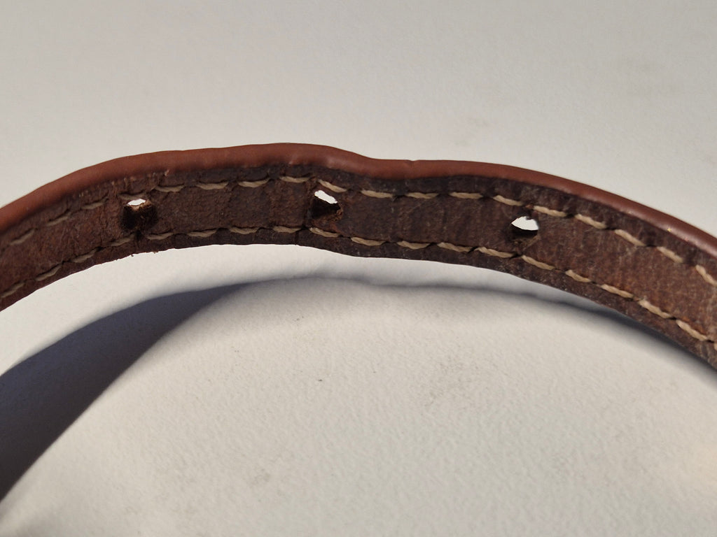 Coccinelle Leather Bracelet Cognac – Gold-tone Hardware, Good Condition