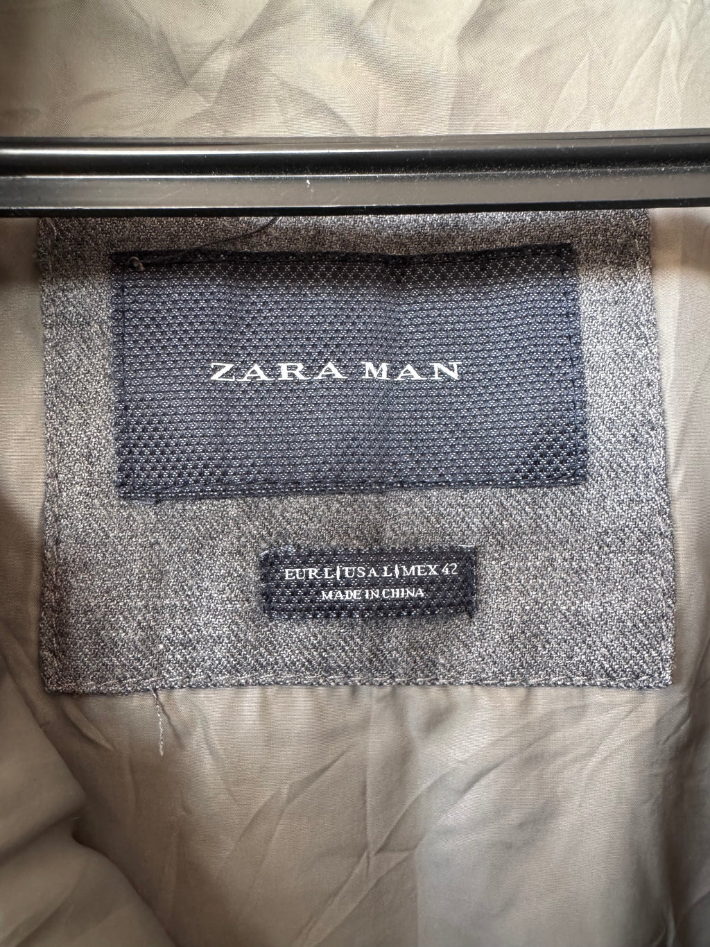 Zara Man Steppjacke, EU 42, Anthrazit, Sehr Gut