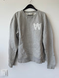 Wood Wood W Logo Sweatshirt Grau Größe S – Guter Zustand