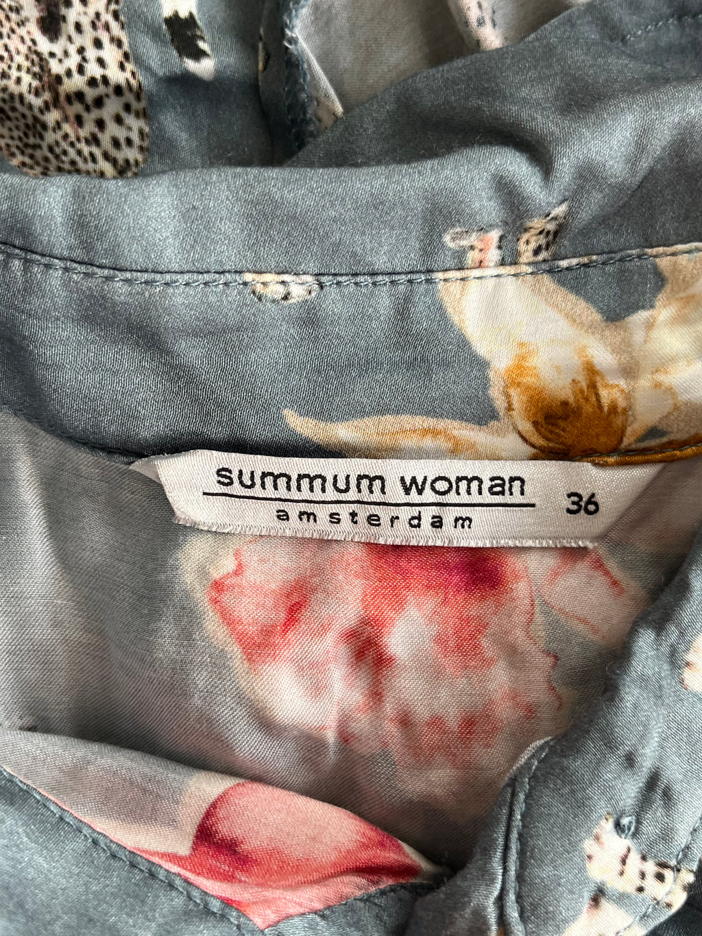 Summum Woman Bluse Gr. 36 – Blumen & Animalprint, Viskose, sehr gut